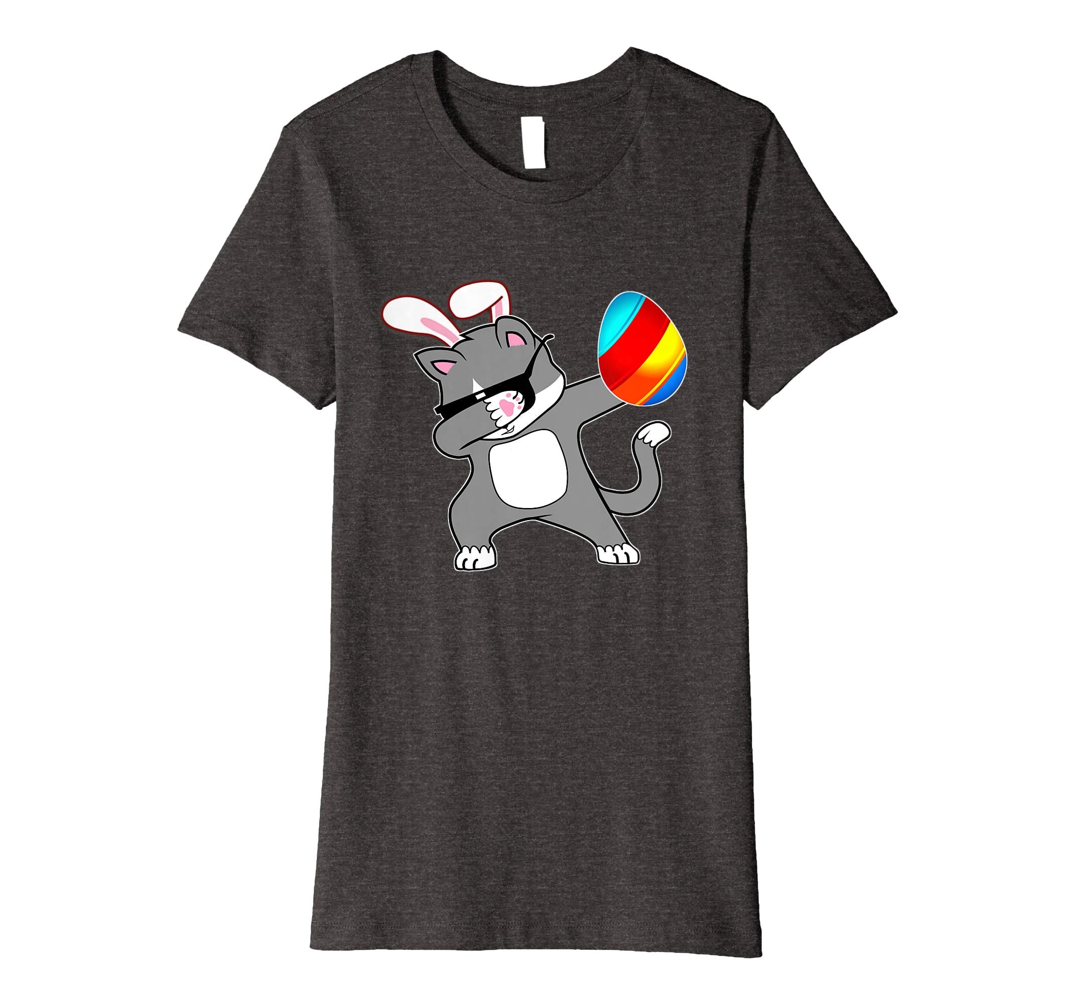 Easter Bunny Dabbing Kitty Cat Tshirt Egg Ears Animal Gift