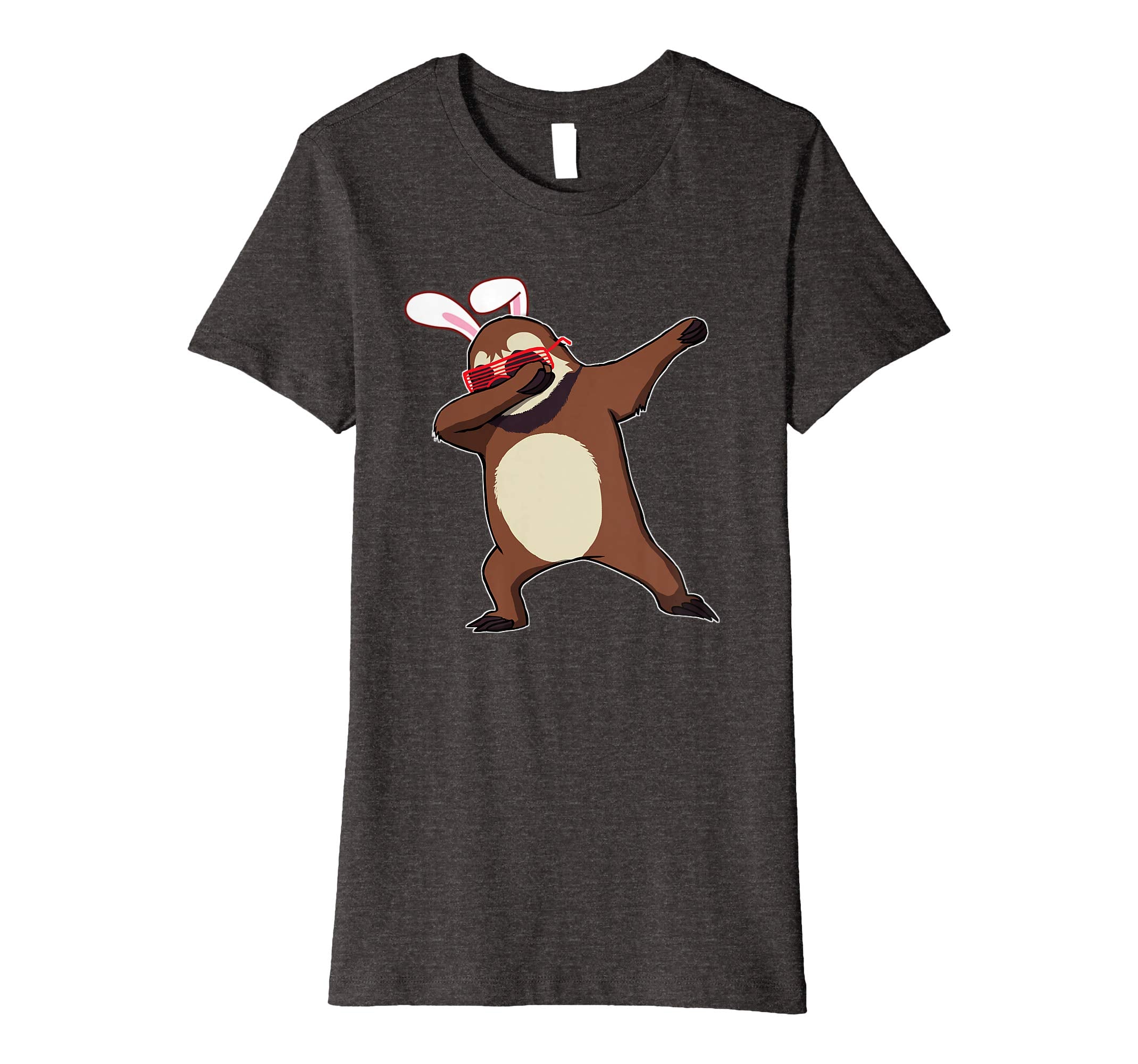 Easter Bunny Dabbing Sloth Tshirt Rabbit Ears Animal Gift