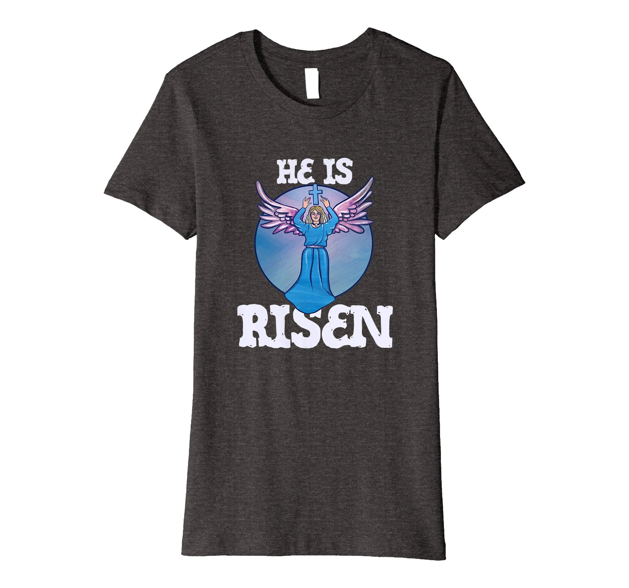 He is Risen t-shirt Christian Easter Sunday Angel Artwork