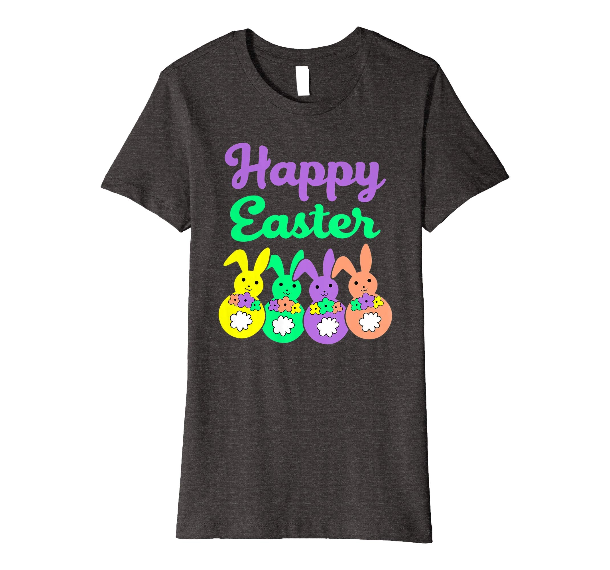 Happy Easter Egg Hunt Bunnies Bow Boys Girls Kids T Shirt
