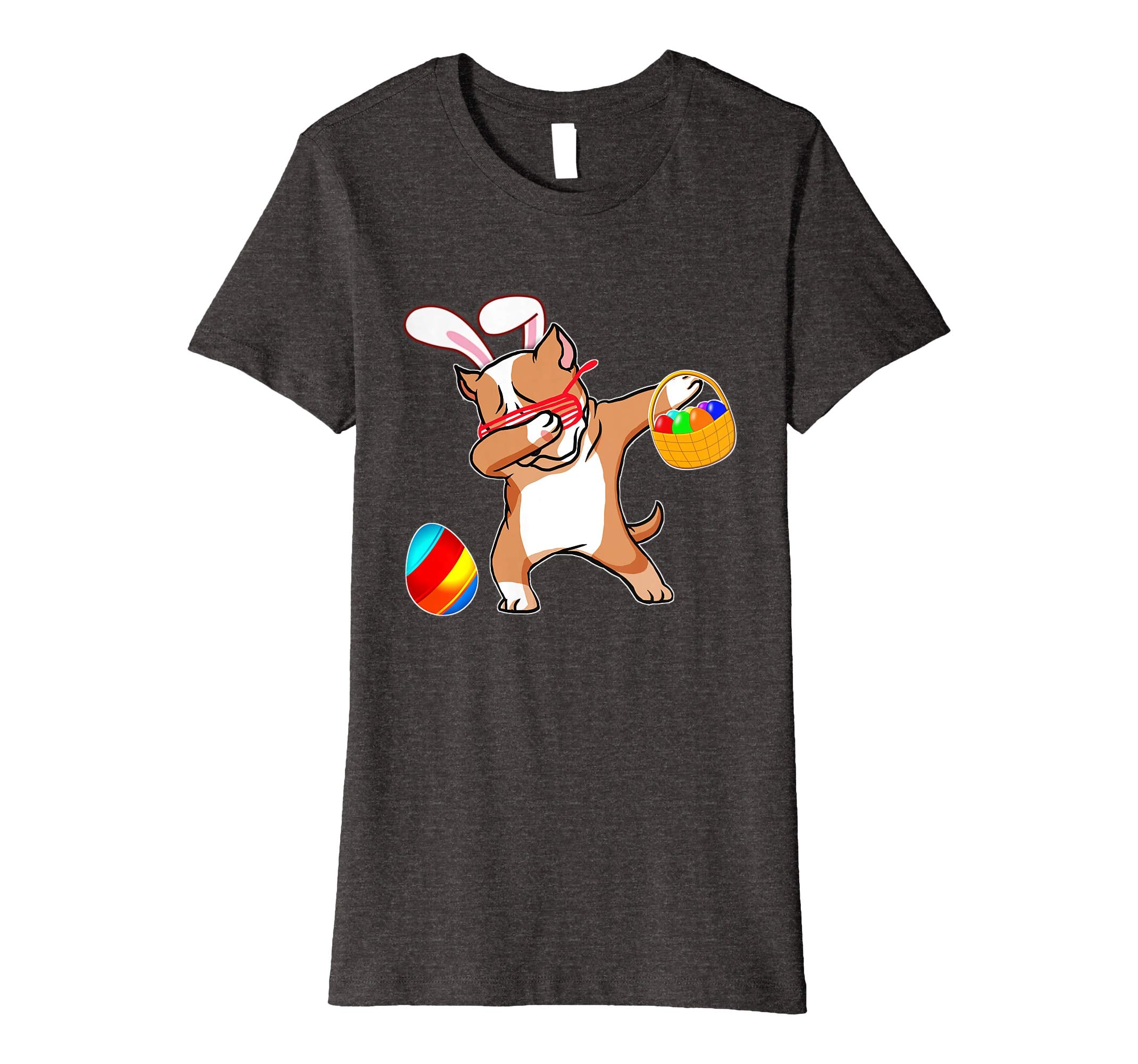 Easter Bunny Dabbing Pitbull Dog Tshirt Easter Egg Basket
