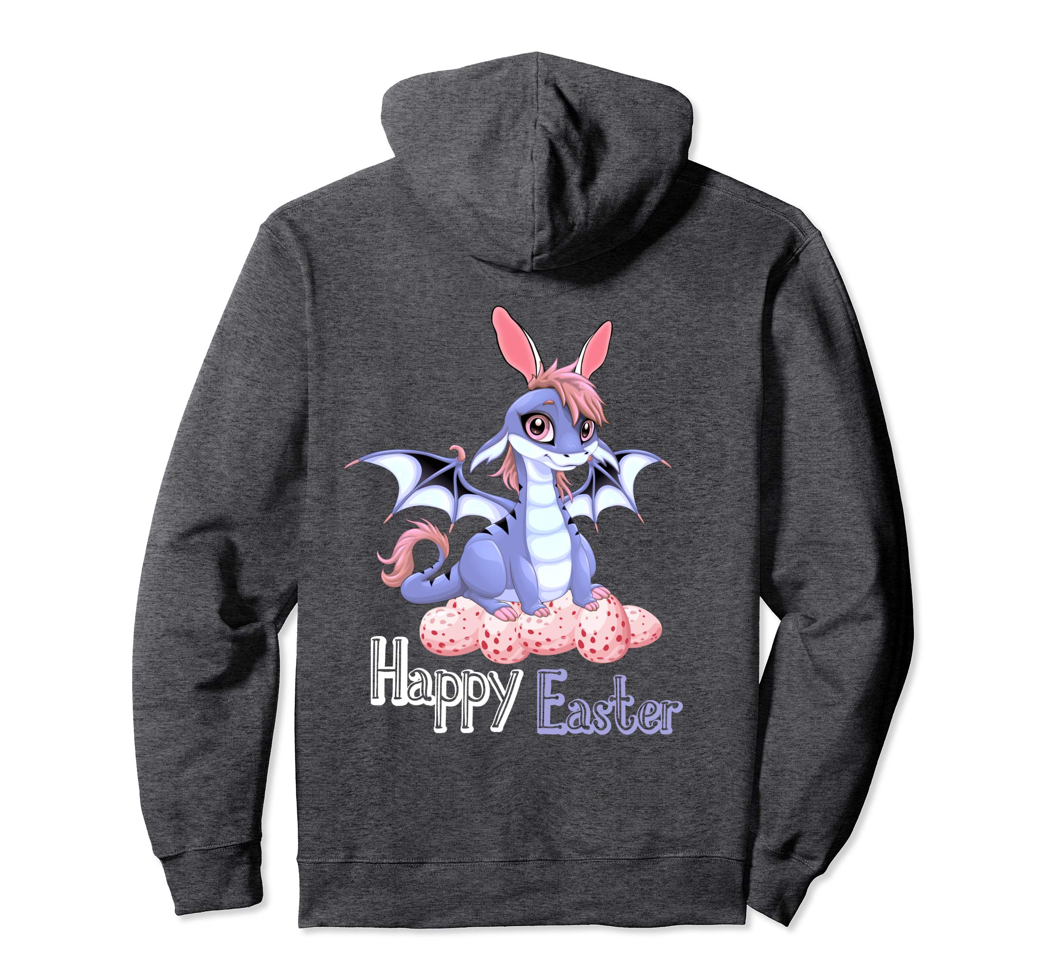 Cute Anime Dragon Bunny Easter Hoodie For Women Men -BACK-