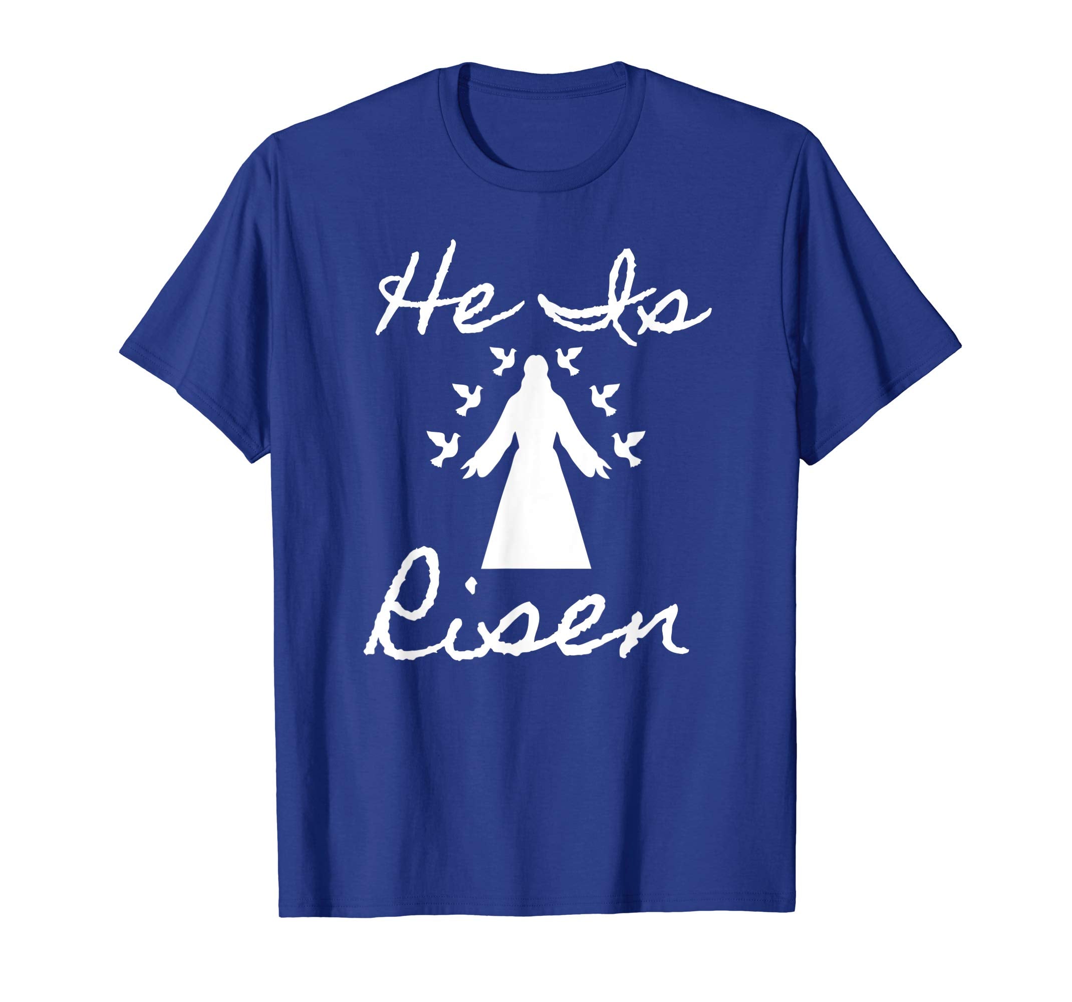 Christian Easter He Is Risen Tshirt Peace Birds and Jesus
