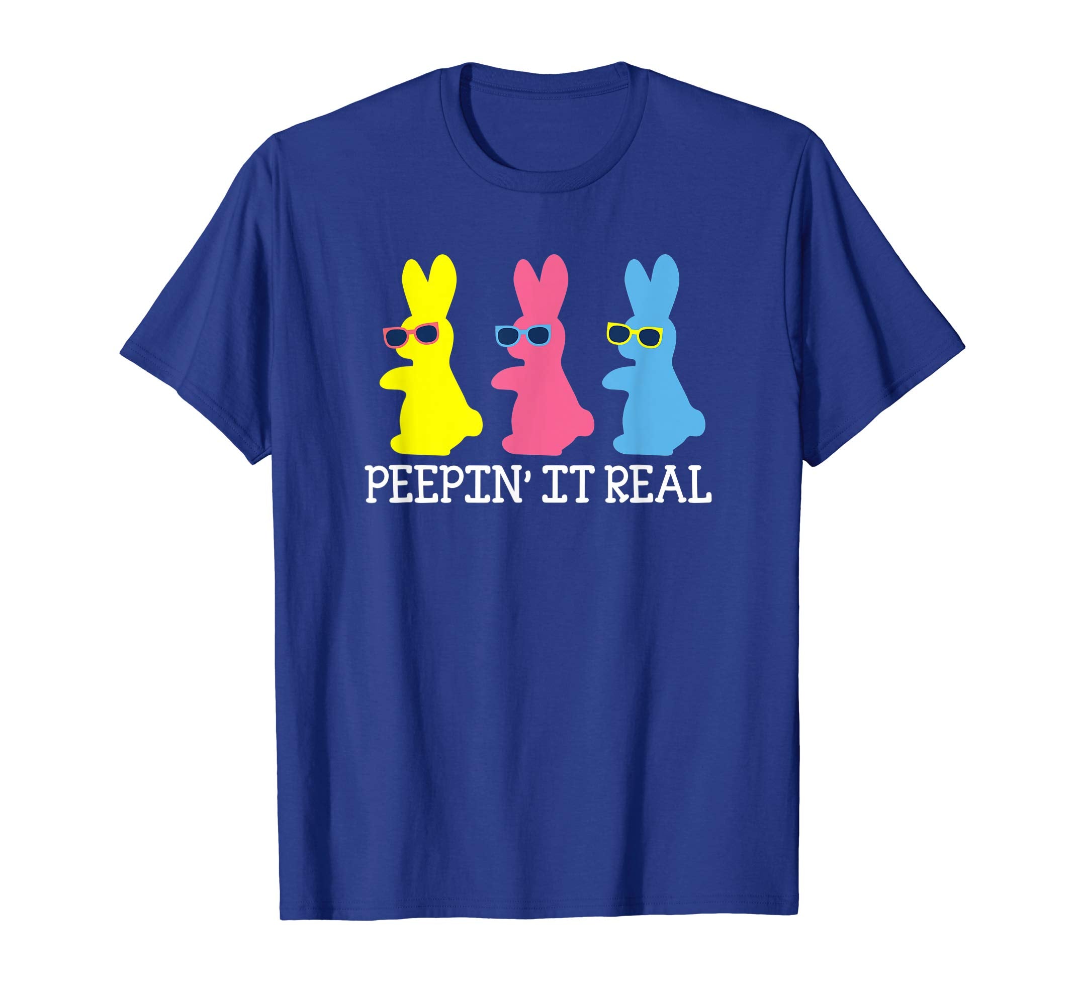 Peepin' It Real Colorful Easter Bunny Cool T Shirt Gift