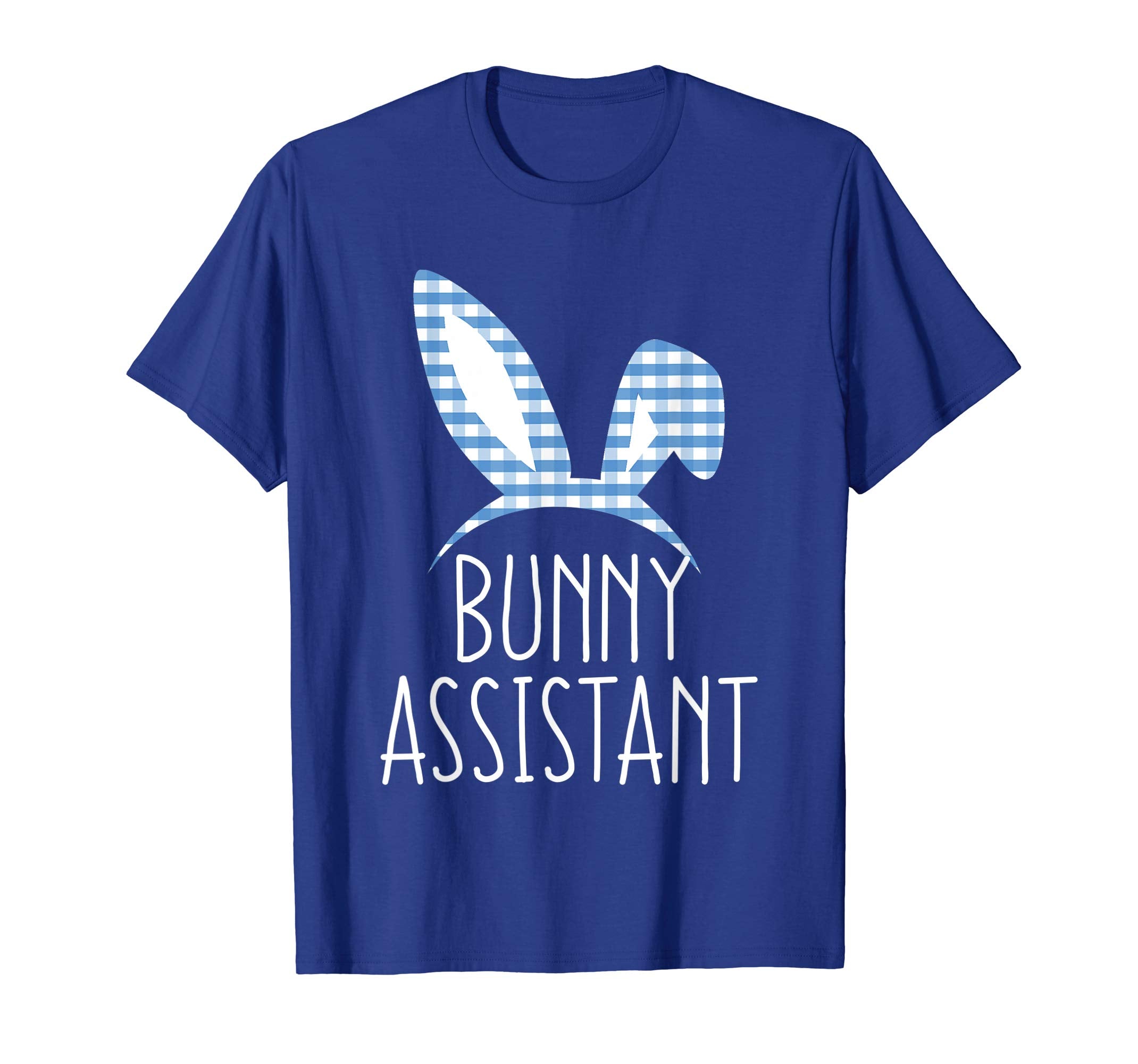 Bunny Assistant Gingham Check Bunny Headband Easter Shirt