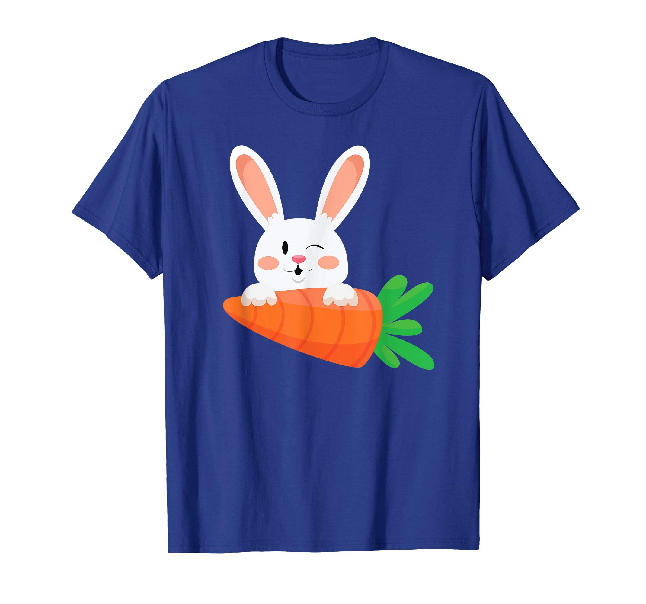 Cute Bunny With Carrot Easter Day T-Shirt Egg Hunting