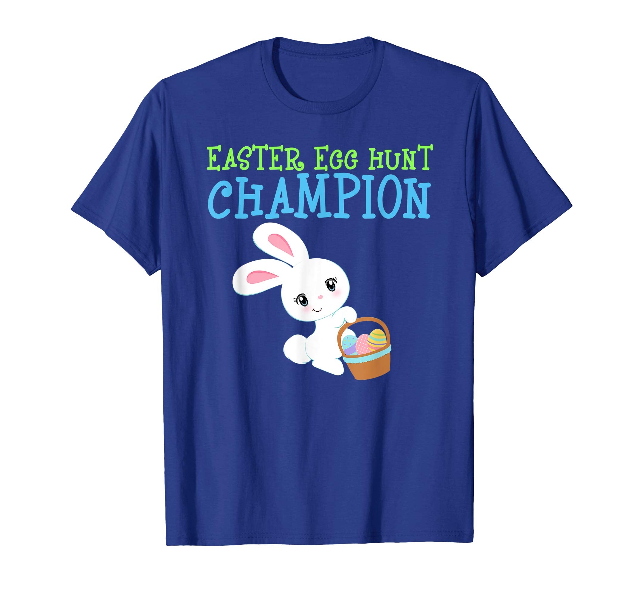 EASTER EGG HUNT CHAMPION Bunny T-Shirt Girls Kids Toddlers