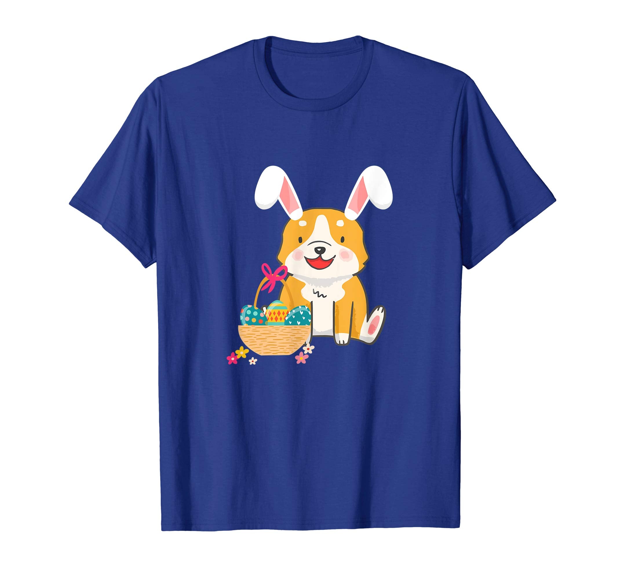 Welsh Corgi Easter Bunny Dog Silhouette T-Shirt
