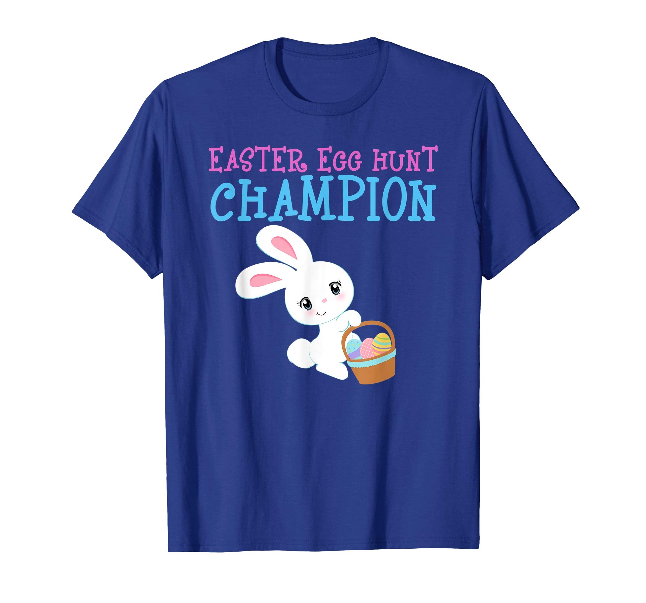 EASTER EGG HUNT CHAMPION Bunny T-Shirt Girls Kids Toddlers