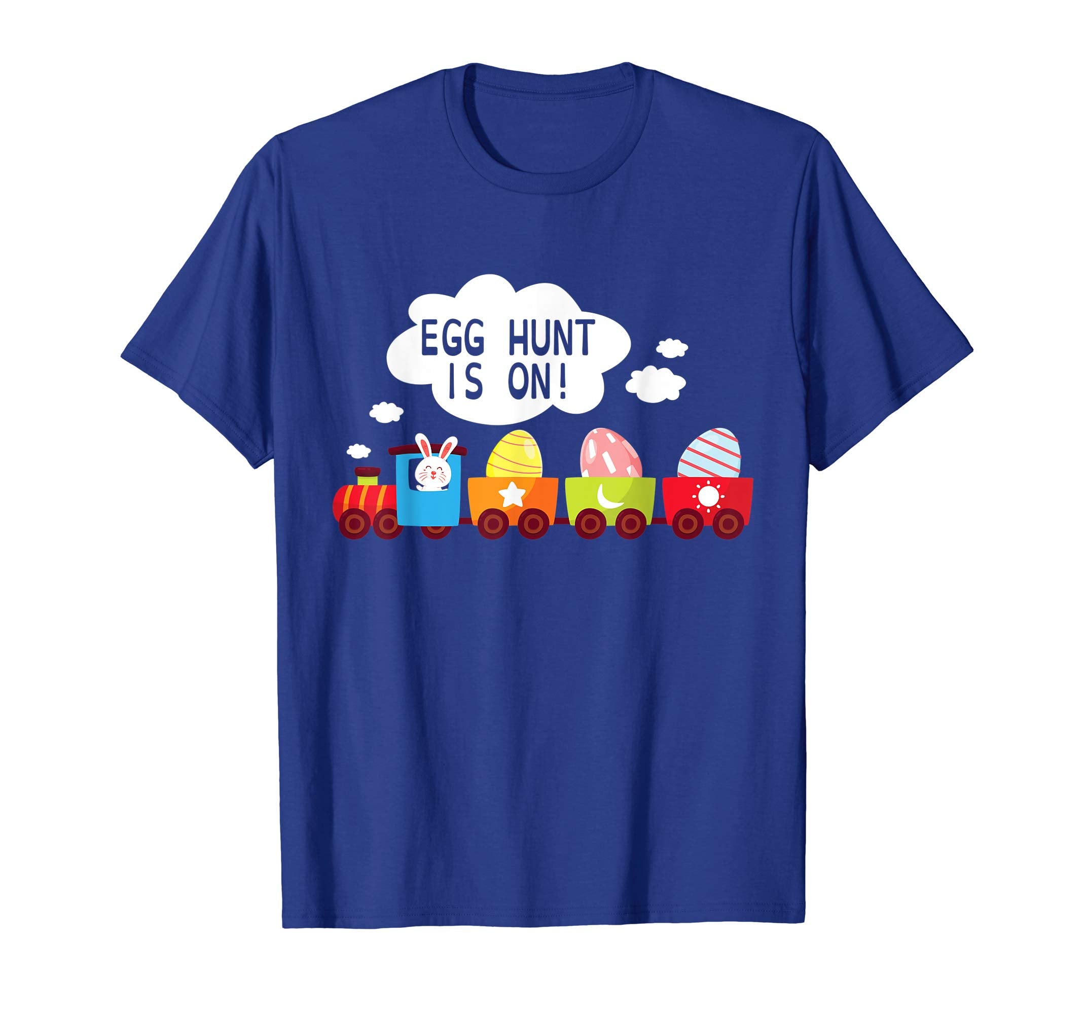 Bunny Driving Train Carry Easter Eggs Shirt Egg Hunt Is On