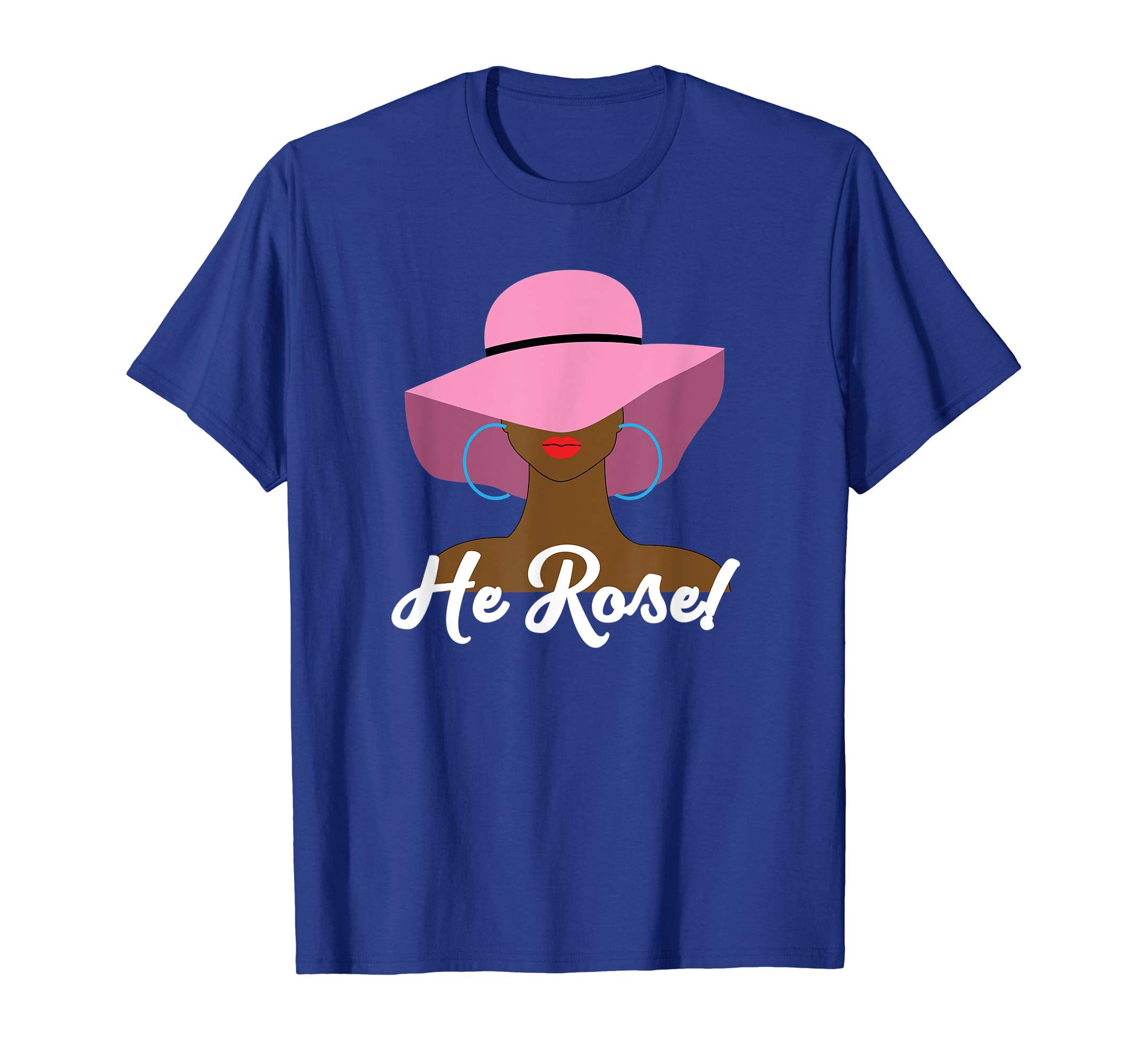 He Rose Easter Bonnet Black Woman Christian T-Shirt