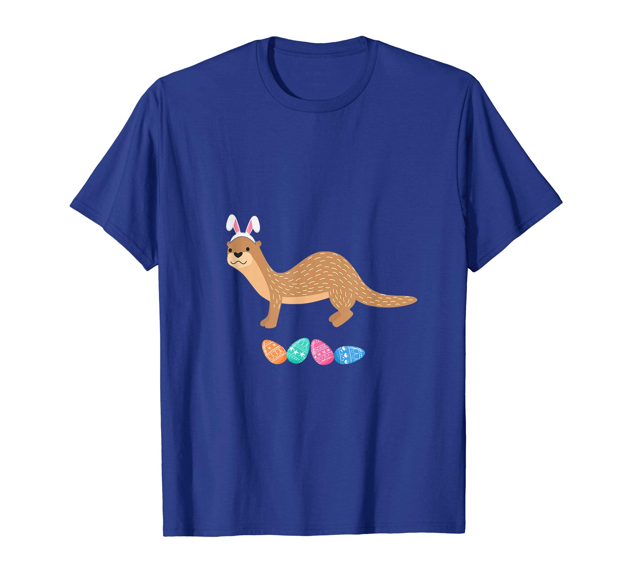 Funny Easter Otter With Bunny Ears And Eggs T Shirt