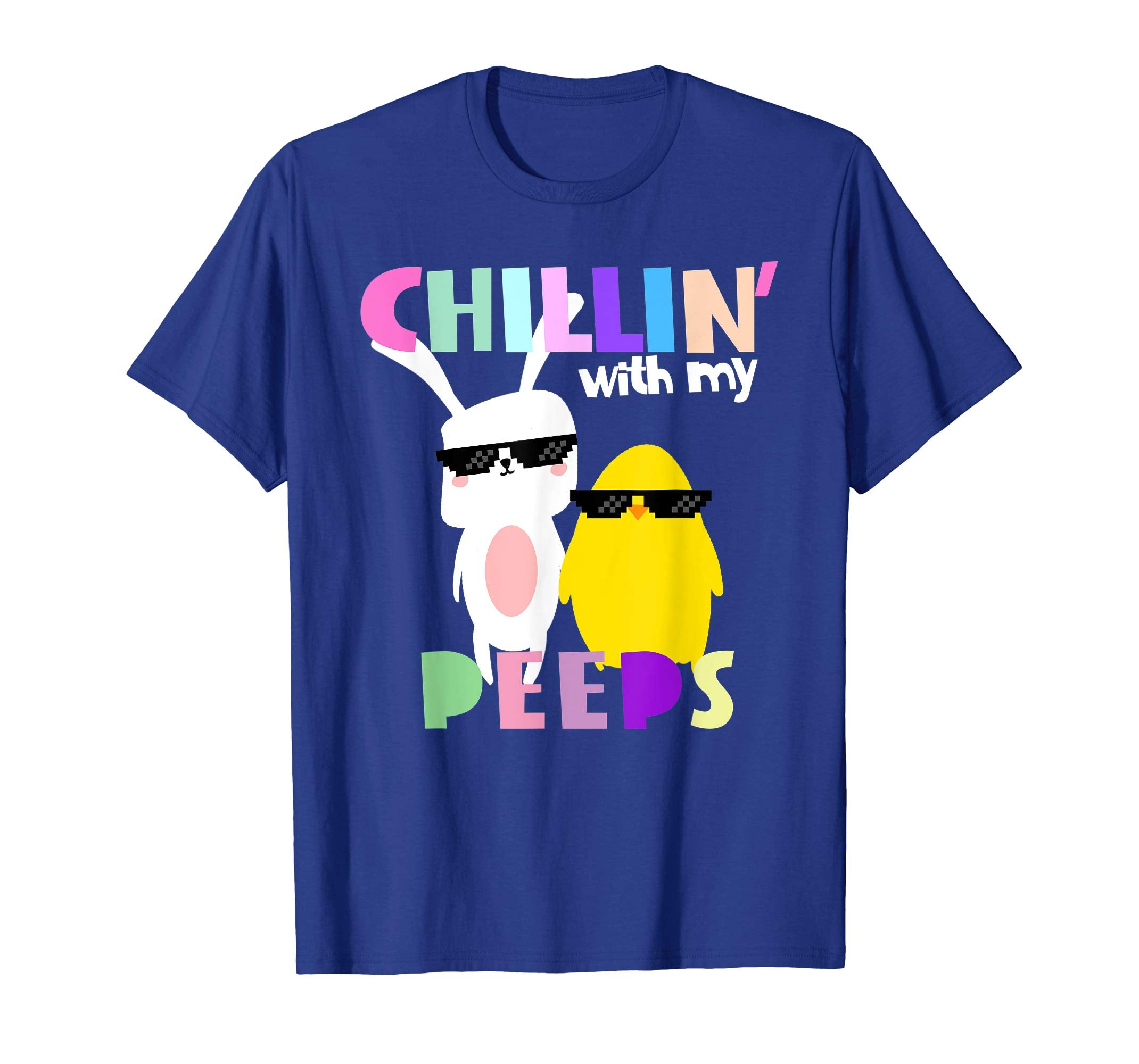 Easter Shirt For Boys Girls Chillin With My Peeps Tshirt