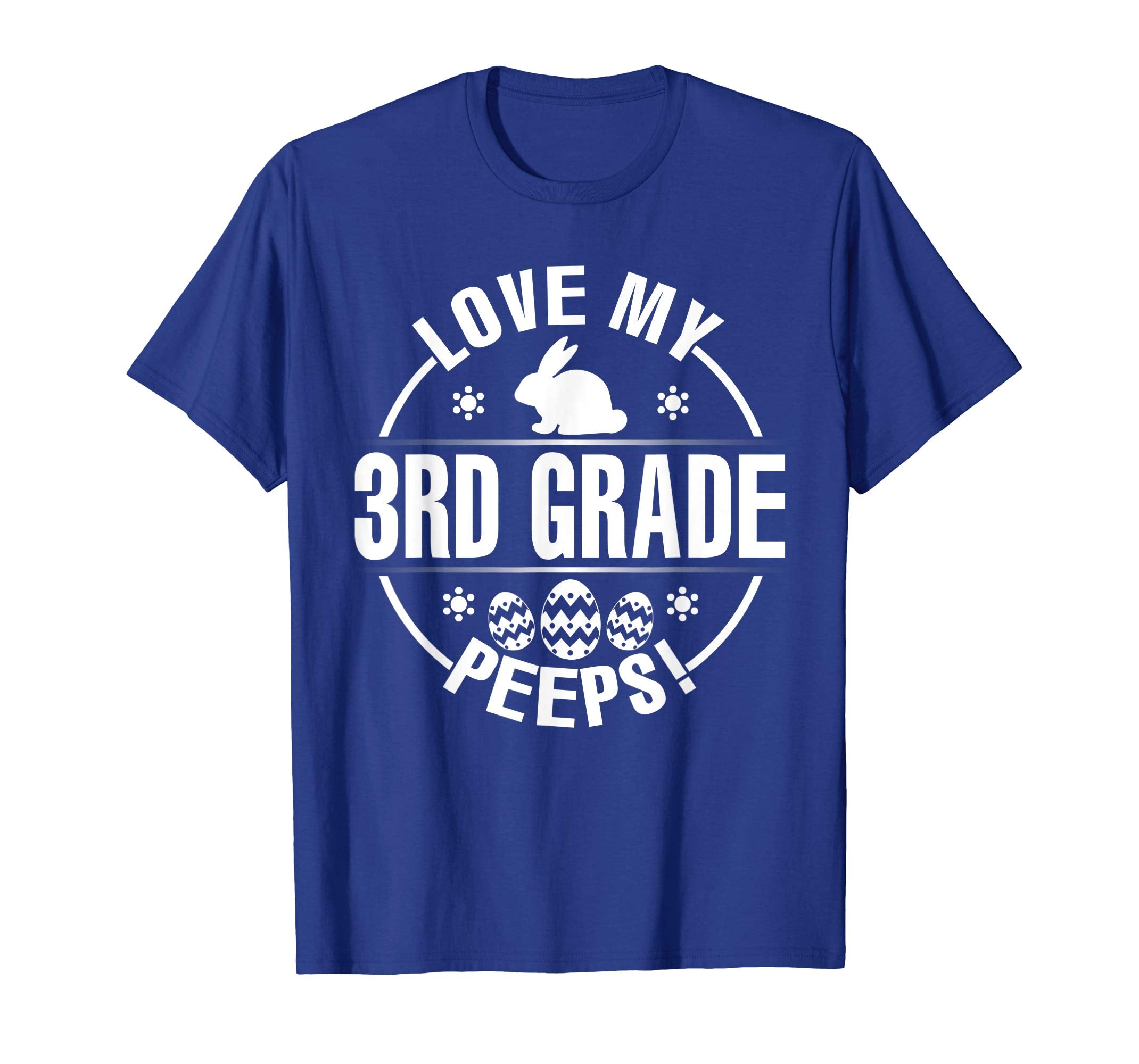 Bunny &amp; Easter Eggs Love My 3RD Grade Peeps Happy Day Shirt