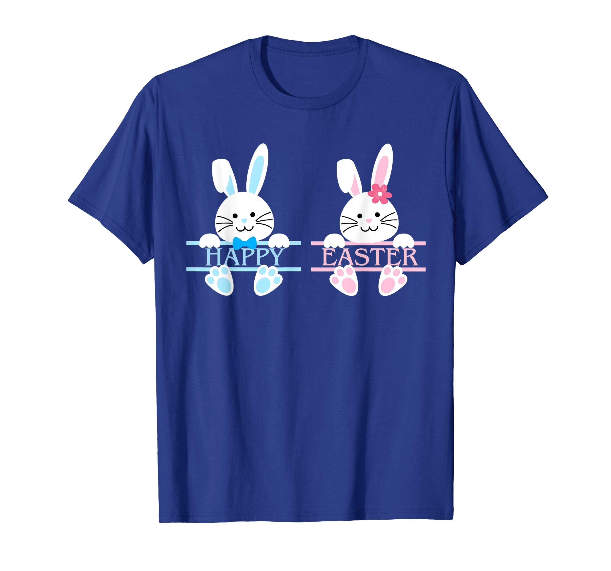 Cute Bunny Happy Easter T shirt Kids Boys Girls