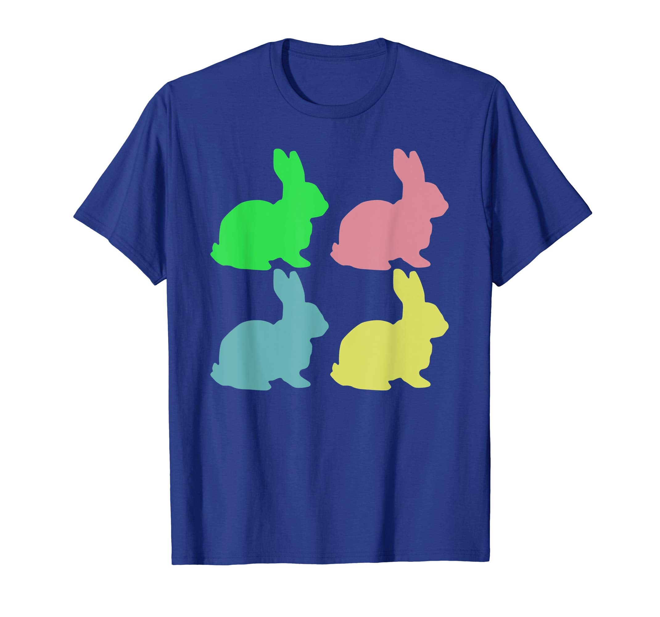 Vintage Retro Pastel Easter Bunny Rabbits Grid Shirt