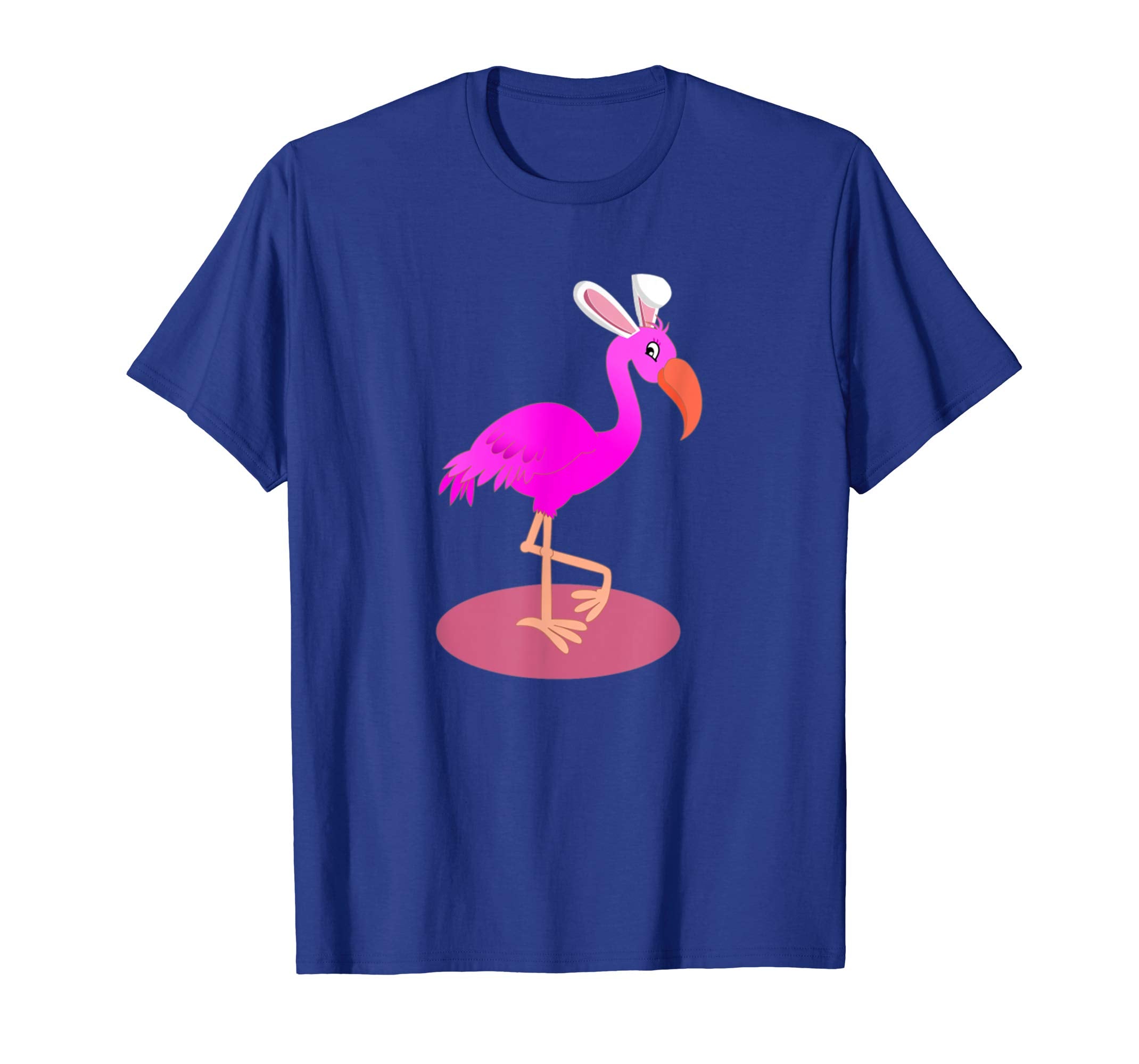 Flamingo With Easter Bunny Ears Cute Pink Bird t shirt