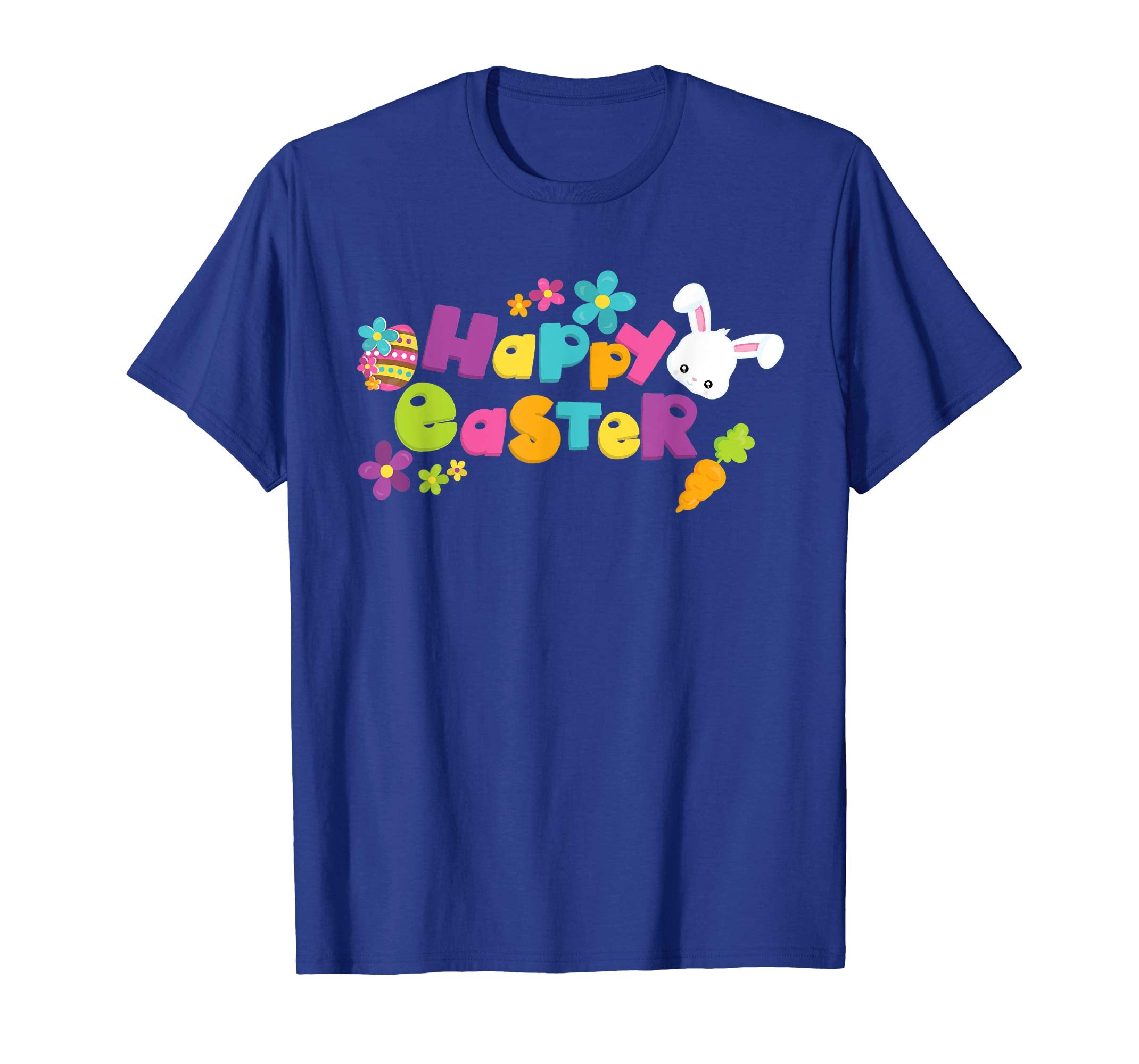 Happy Easter T-Shirt Cute Bunny Flower Carrots TShirt