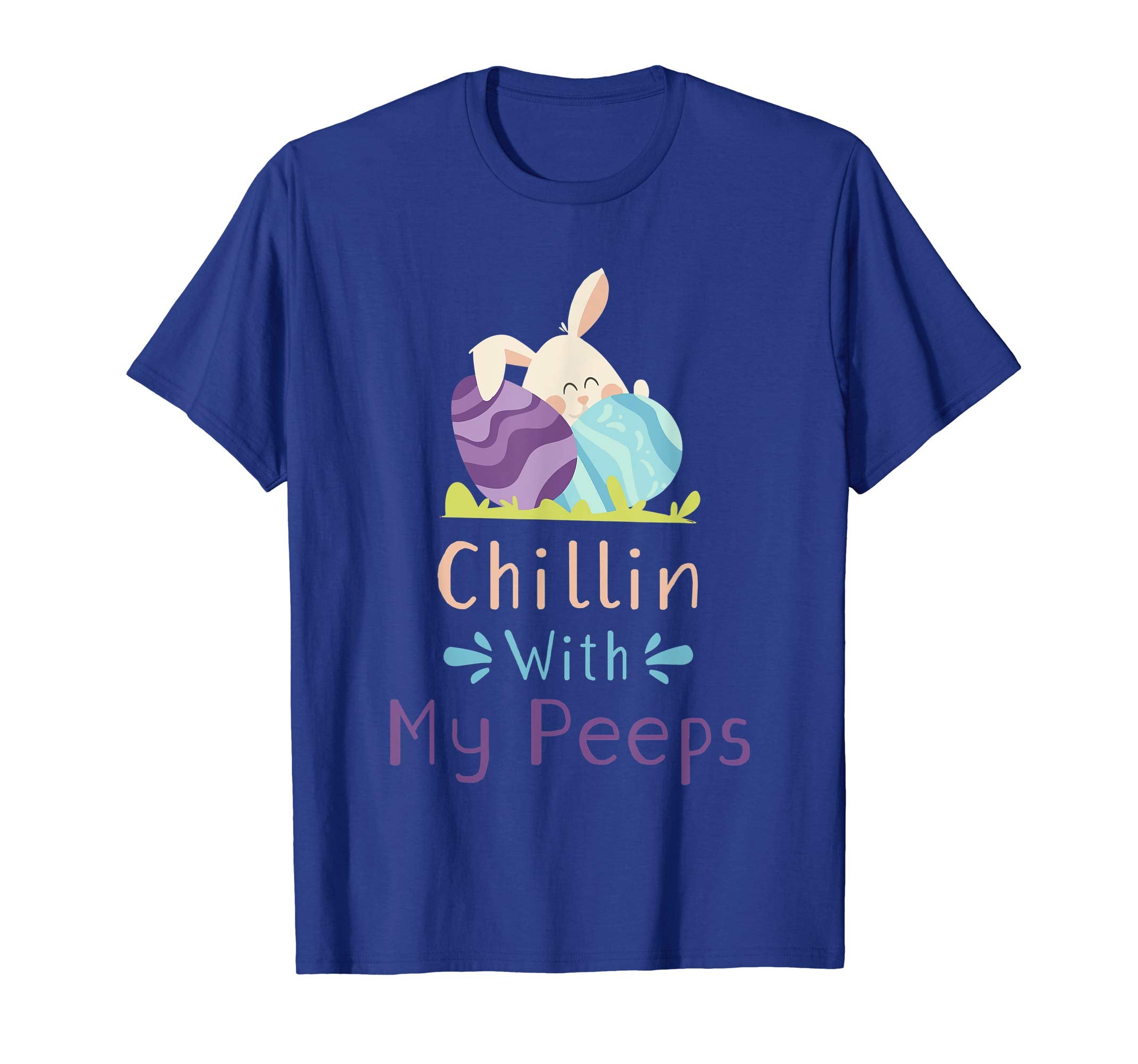 Chillin' With My Peeps Easter Bunny Funny T-Shirt for Kids