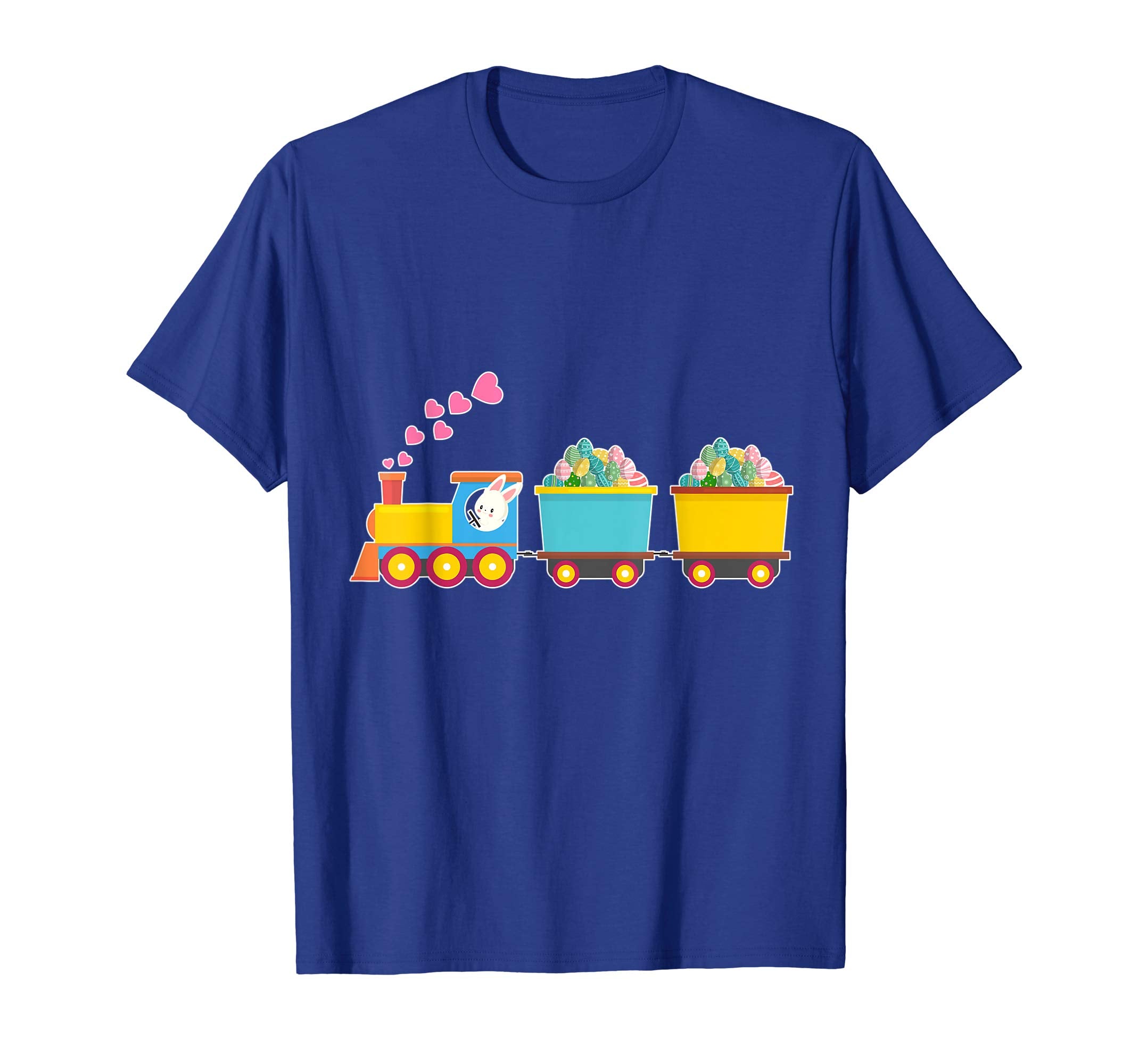 Bunny Rabbit Driving Train Carrying Easter Eggs Happy Shirt