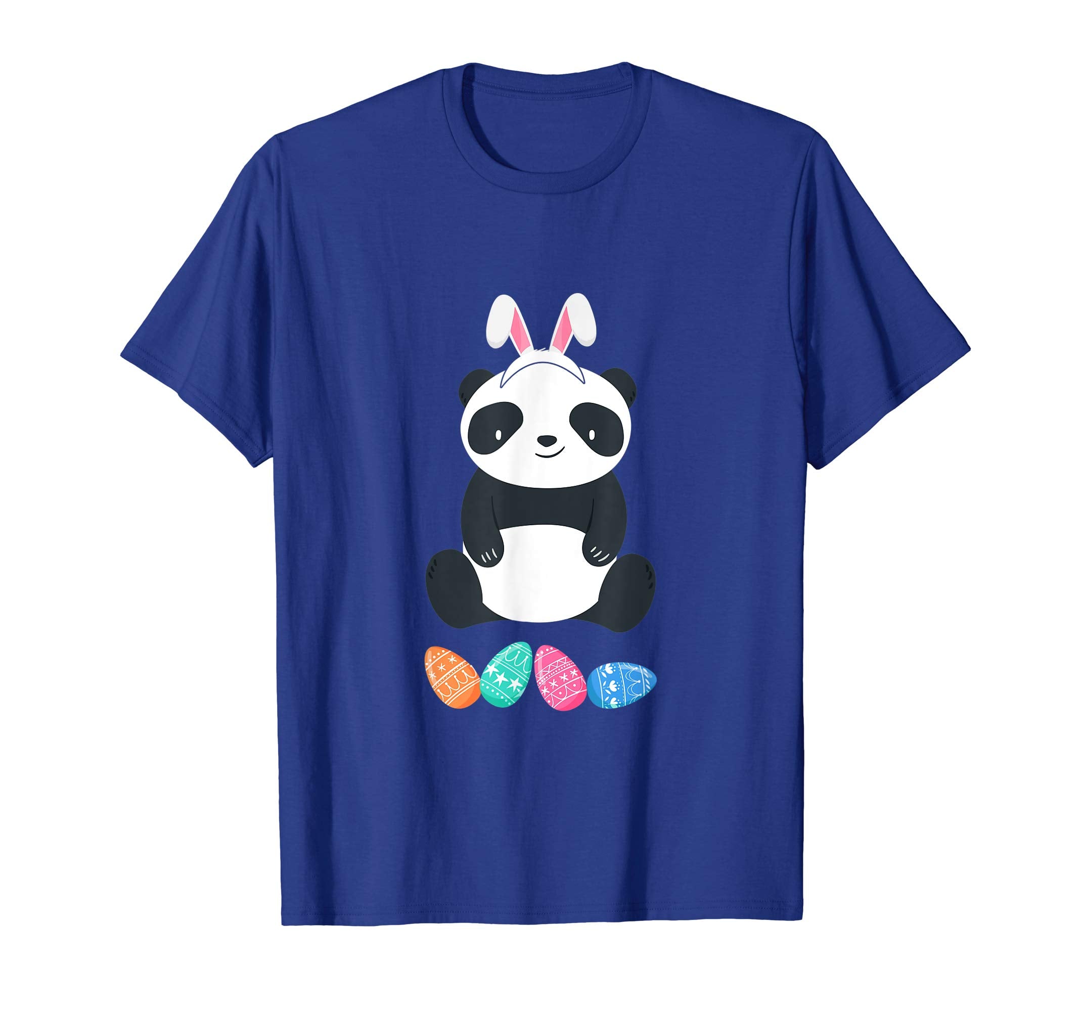 Funny Easter Panda With Bunny Ears And Eggs T Shirt