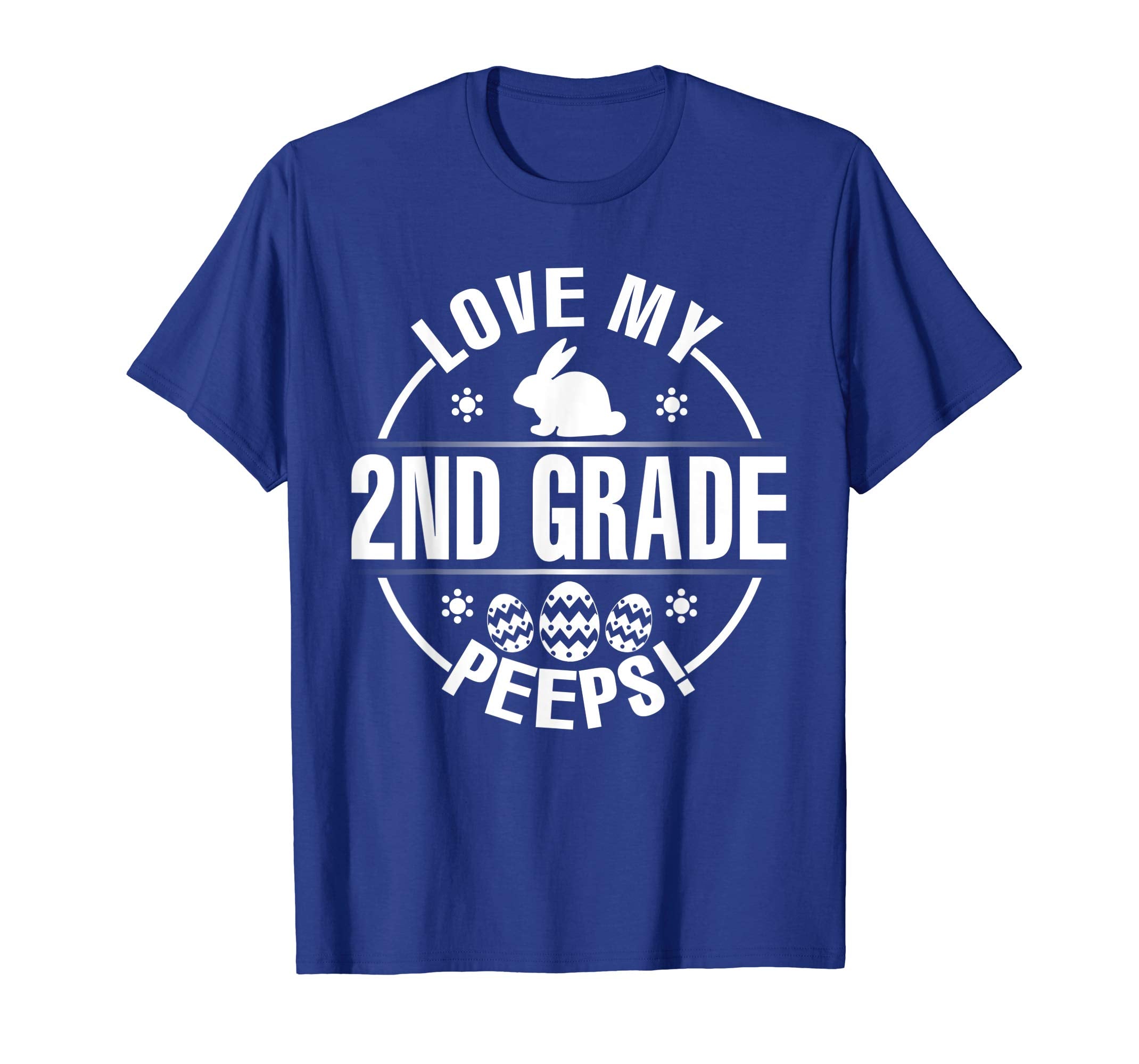 Bunny &amp; Easter Eggs Love My 2ND Grade Peeps Happy Day Shirt