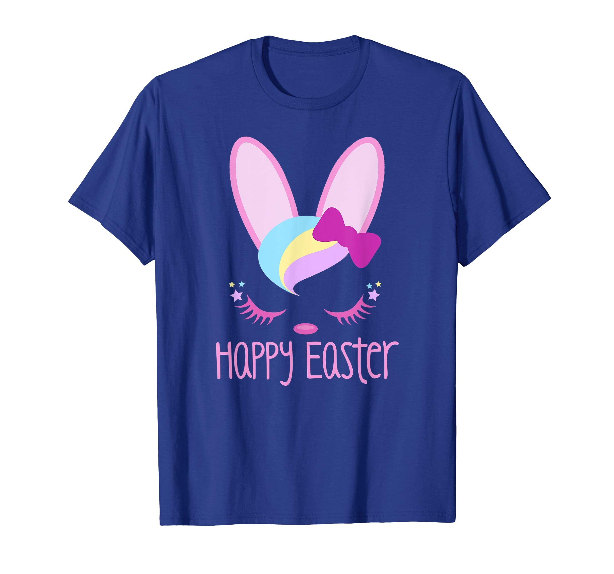 HAPPY EASTER Bunny Sleeping Face Shirt Girl Kid Toddler Gift