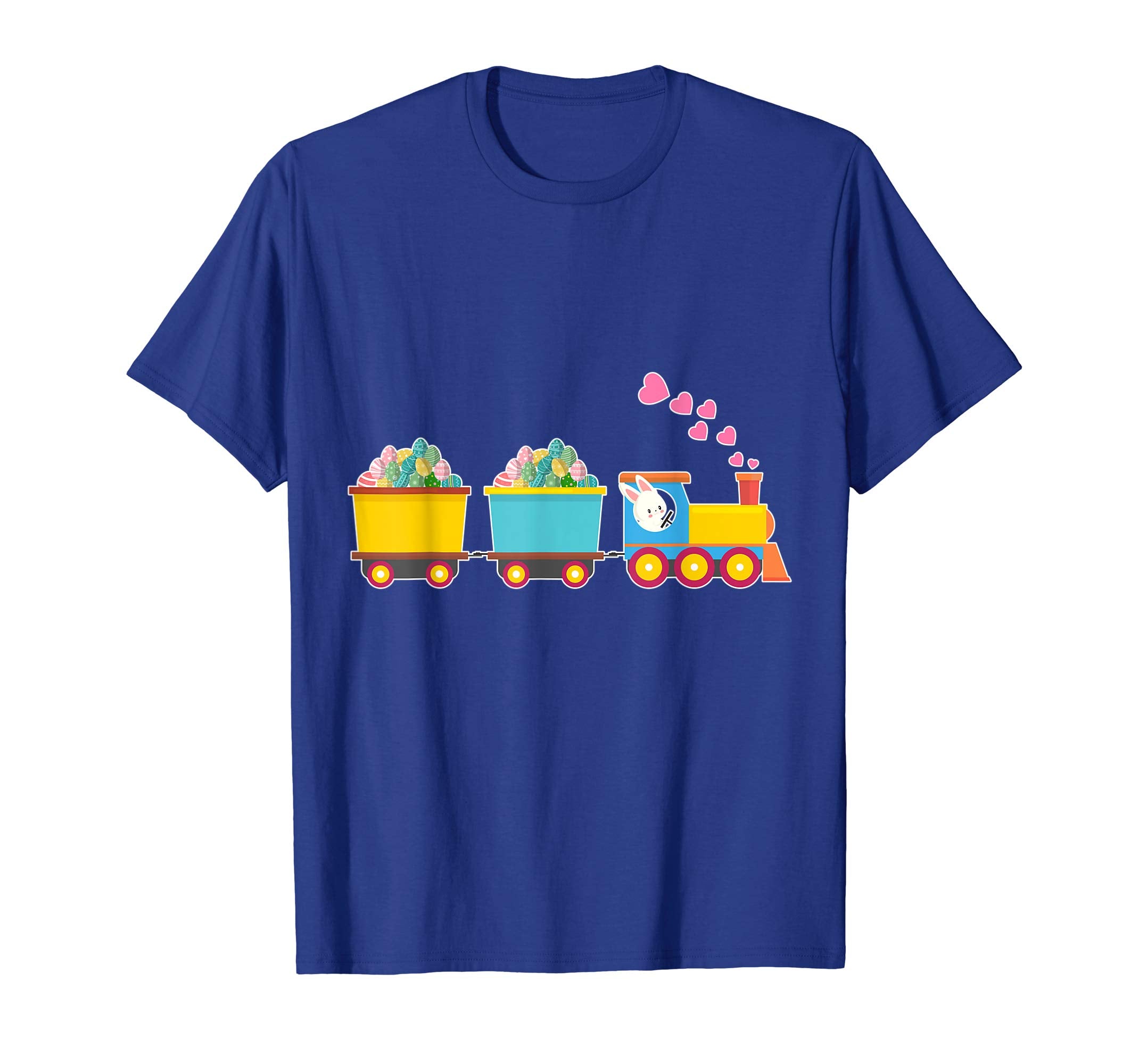 Bunny Rabbit Driving Train Carrying Easter Eggs Happy Shirt