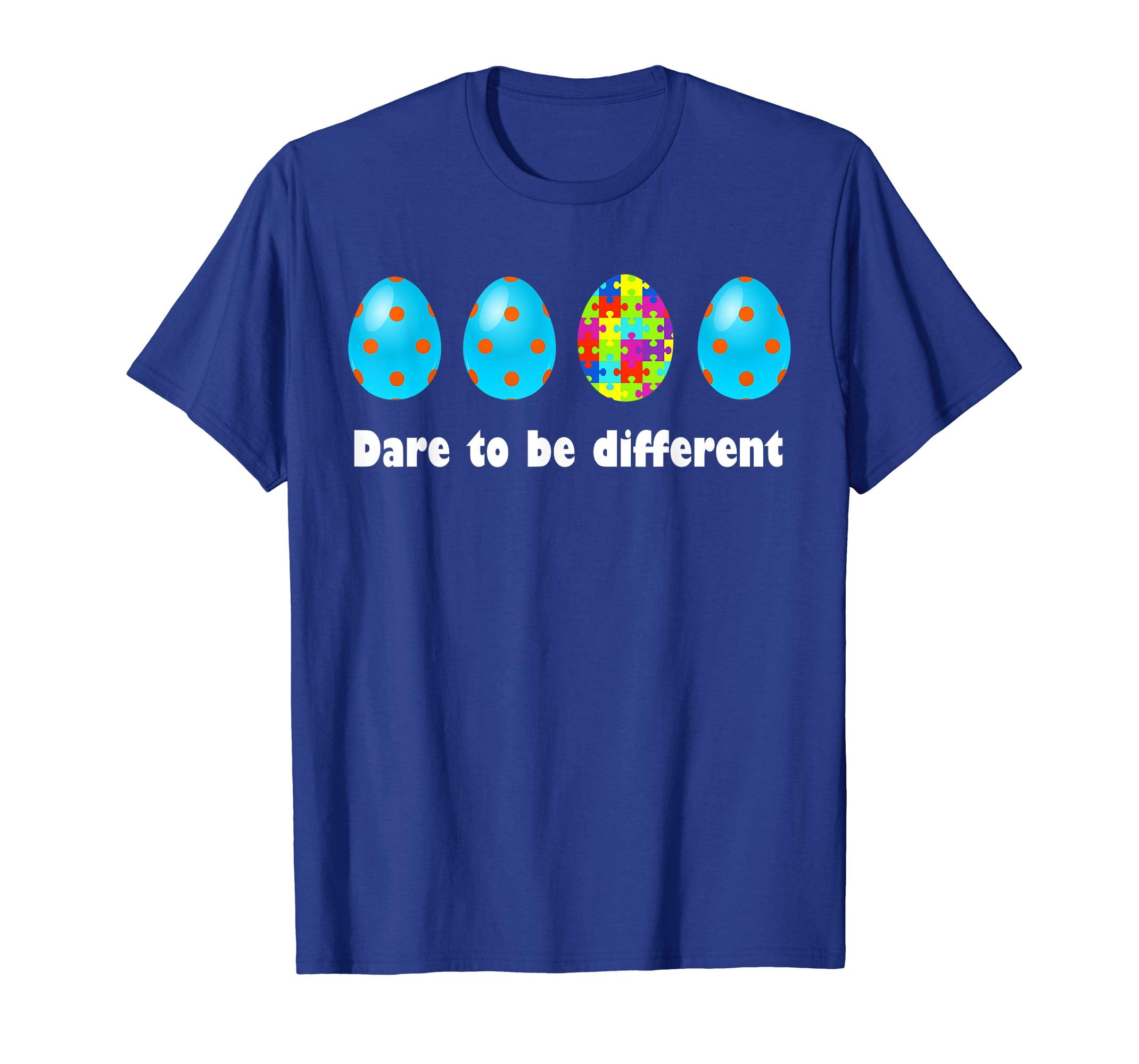 Dare to be different easter eggs Autism Puzzle Tee Shirt
