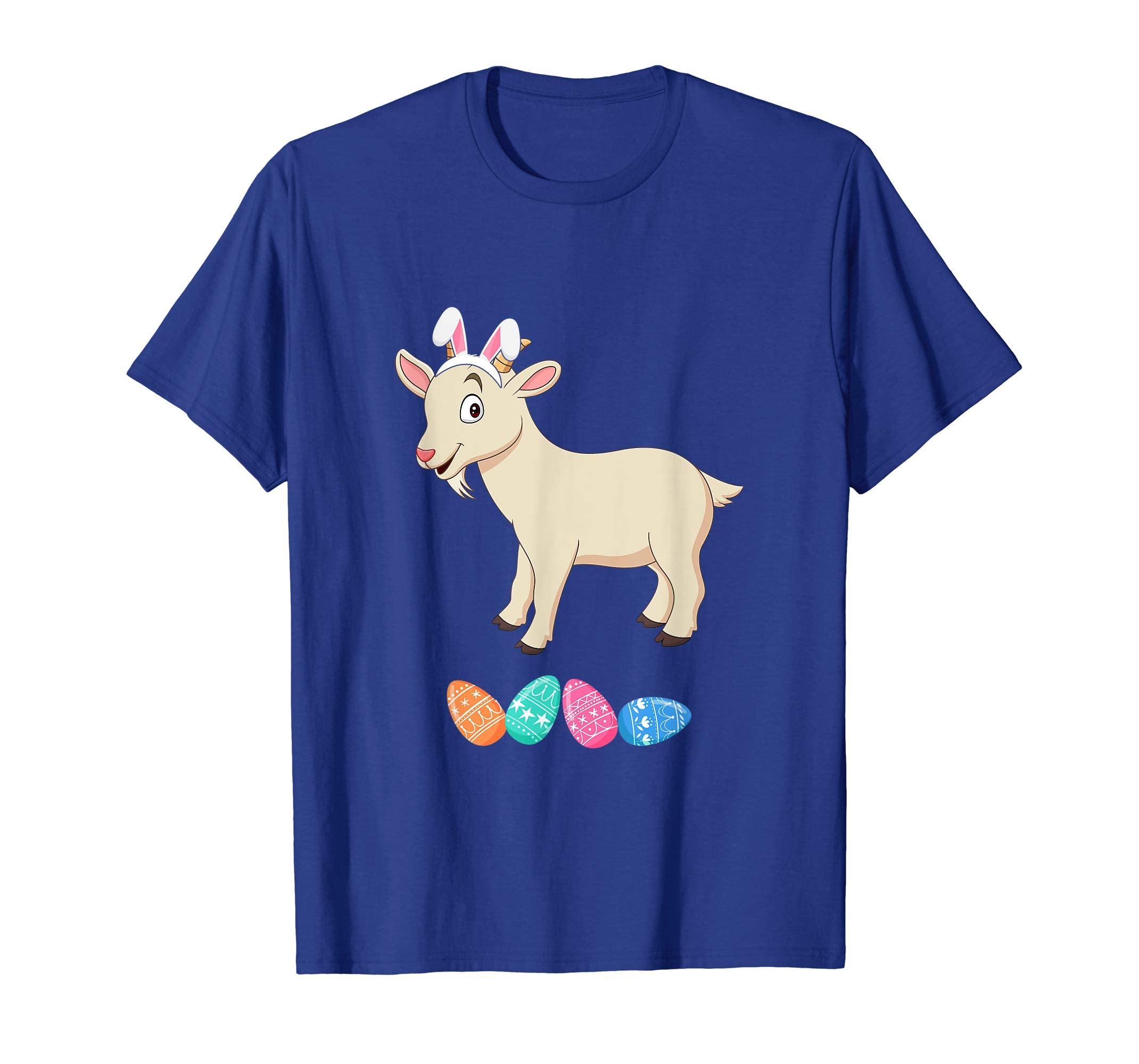 Funny Easter Goat With Bunny Ears And Eggs T Shirt