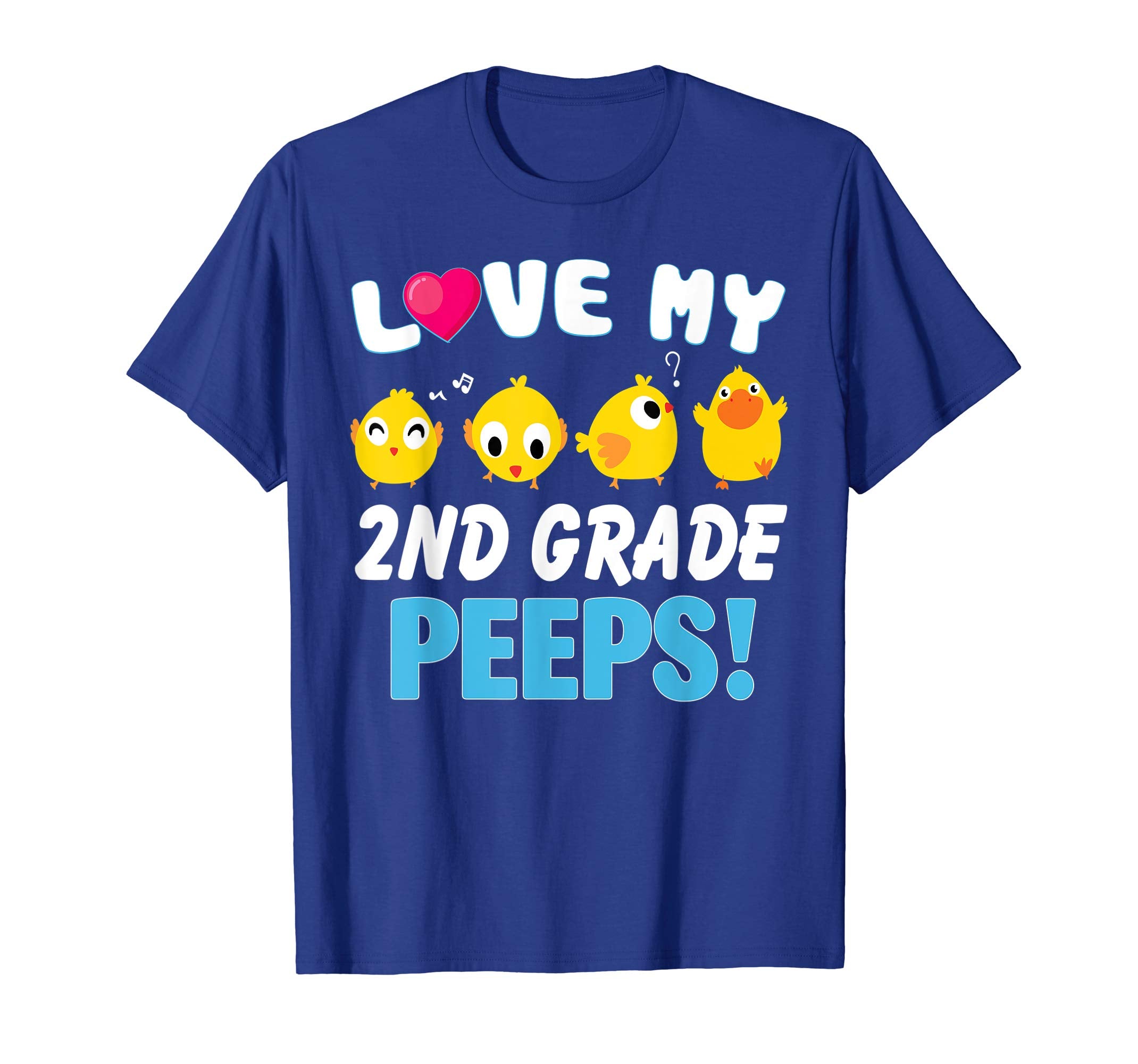 I Love My 2ND Grade Peeps Chicks Happy Easter Teacher Shirt