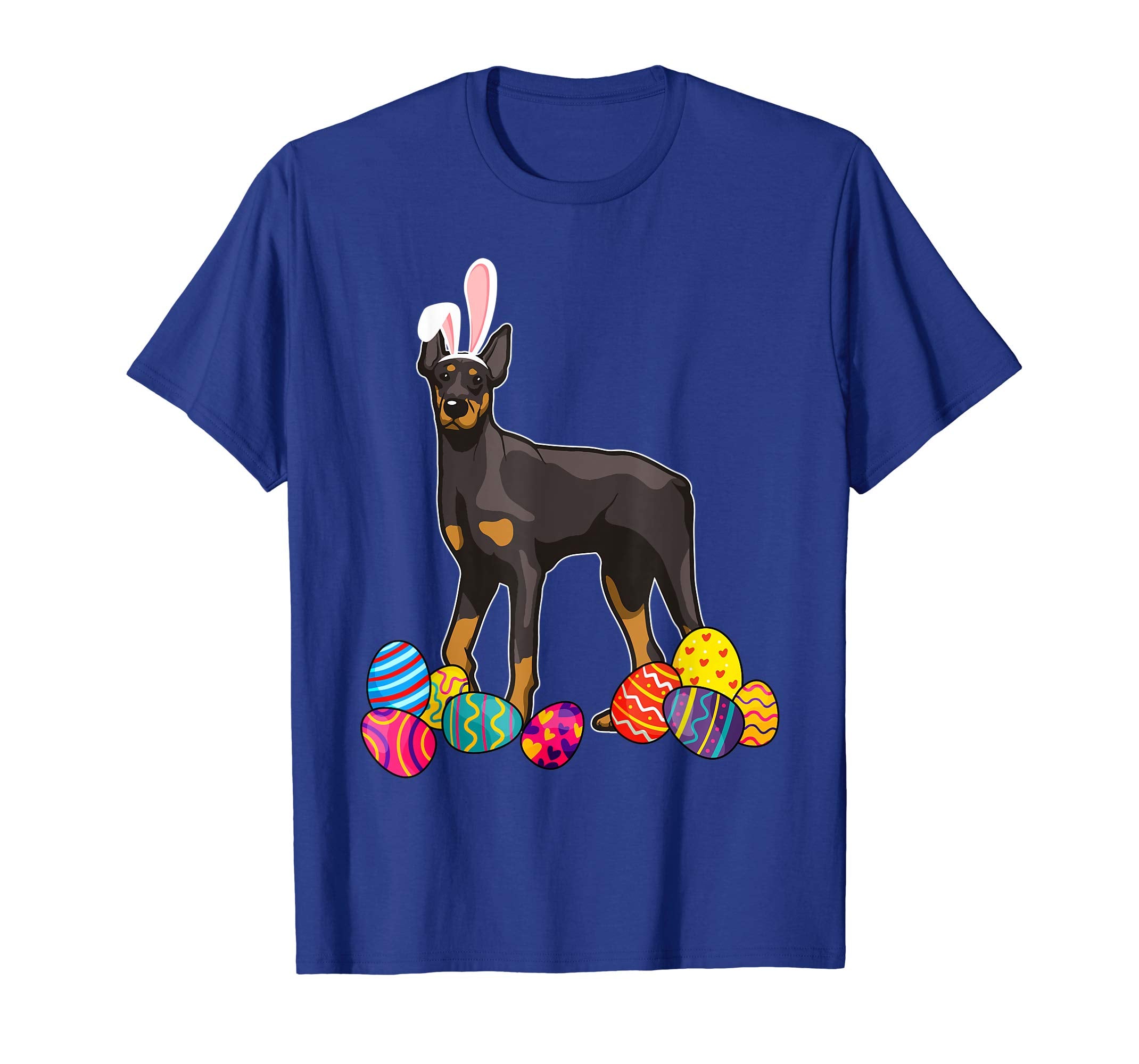 Doberman Bunny Ear With Egg Easter Easter Day Shirt