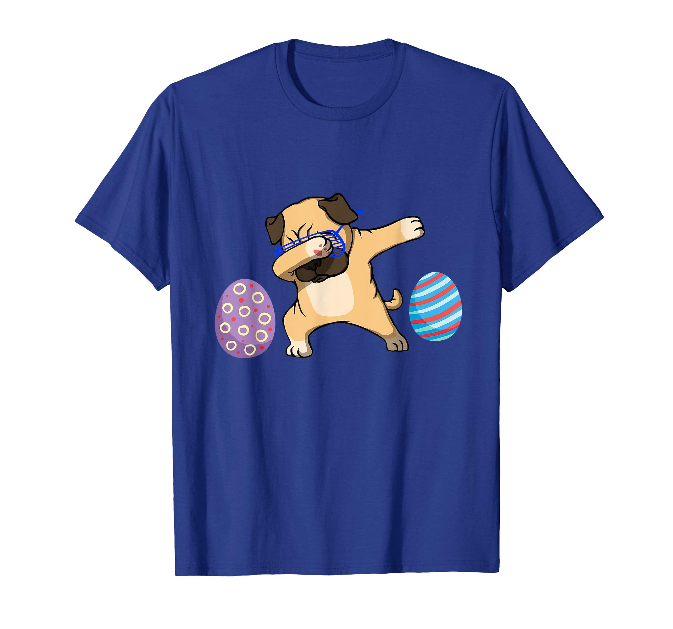 Pug Dabbing Eggs Easter Cute Easter Shirts For Boys