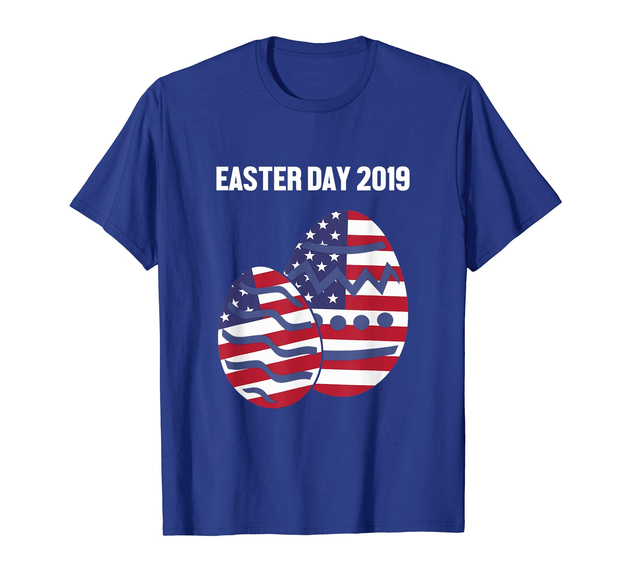 Happy Easter Day T-Shirt Gift Easter Egg American Flag Tee