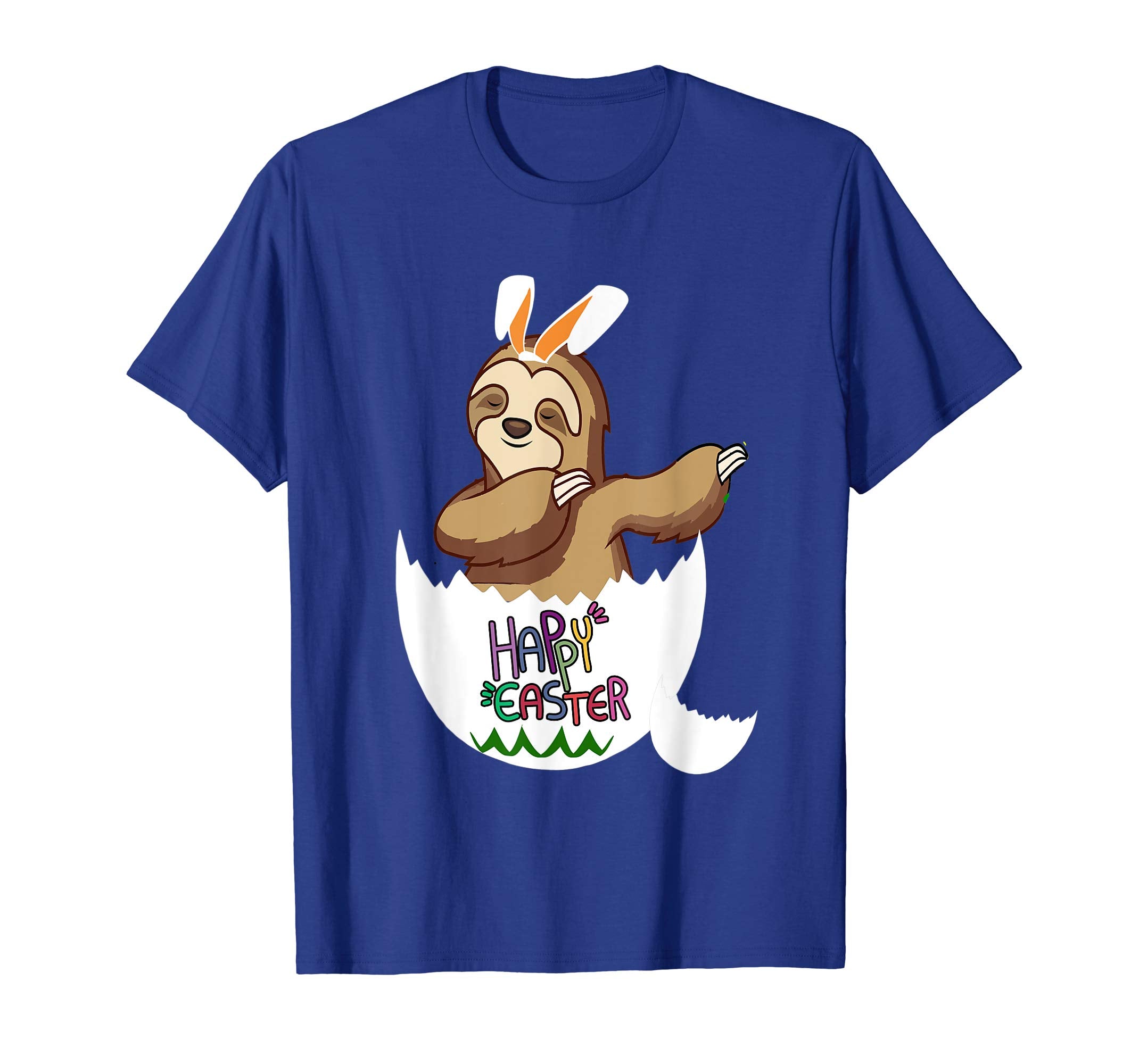 Happy Easter T-shirt Sloth Bunny Easter