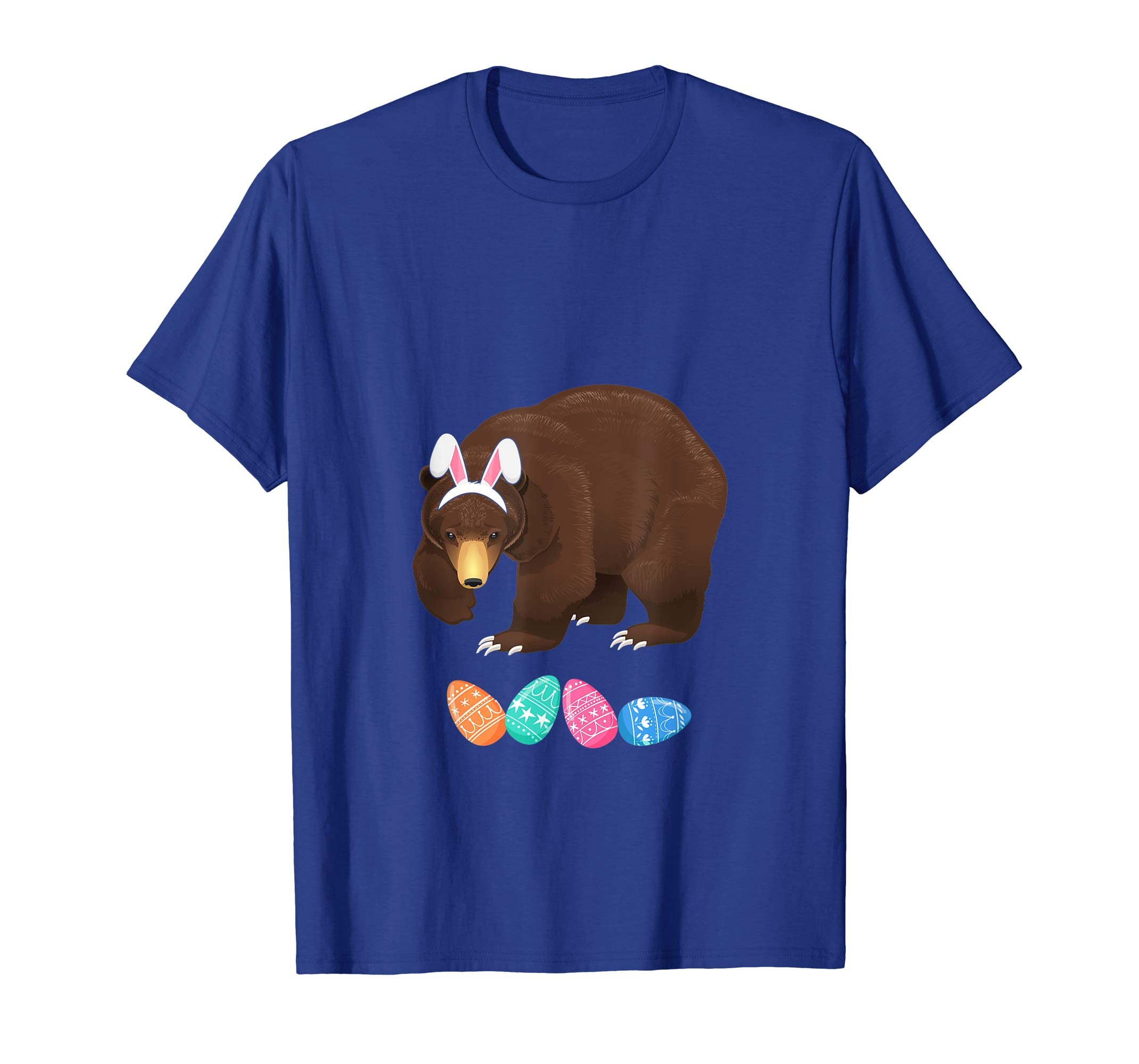 Funny Easter Bear With Bunny Ears And Eggs T Shirt