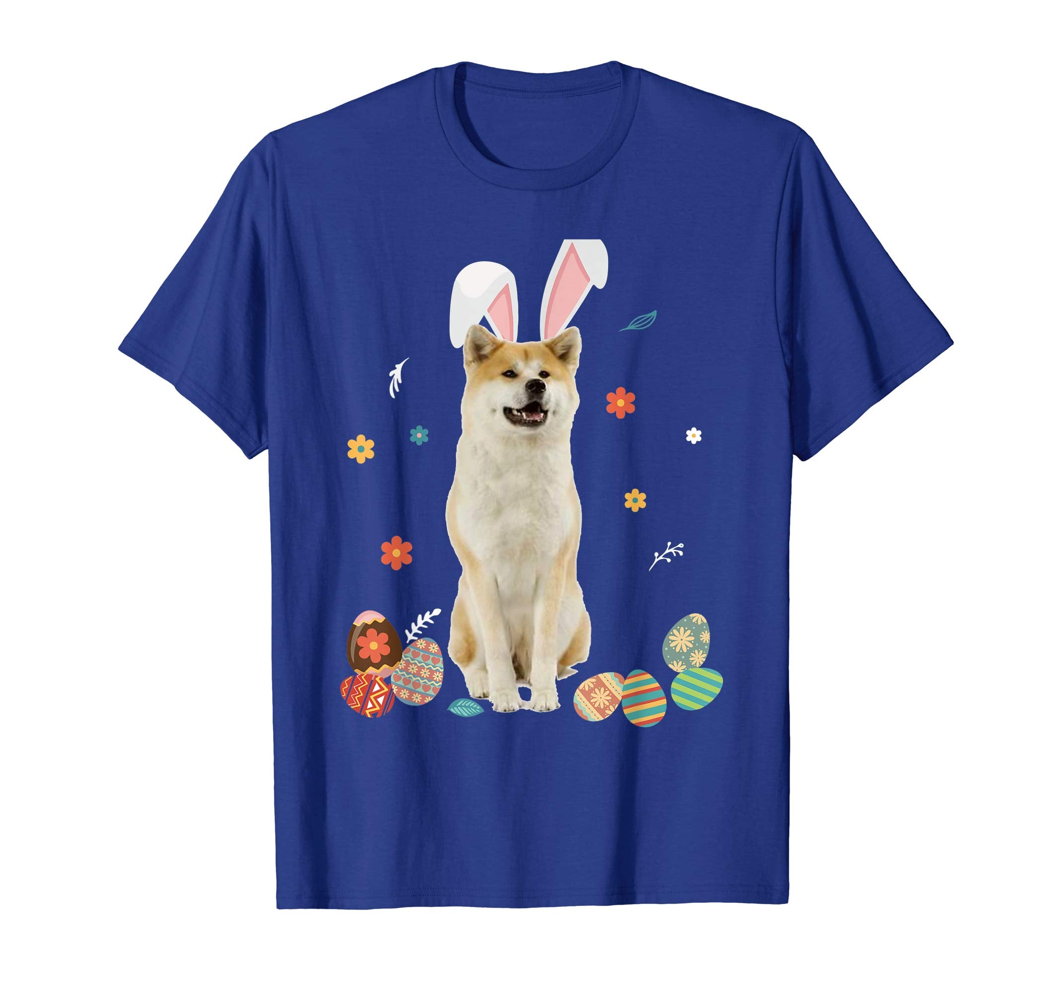 Akita Inu Bunny Rabbit Happy Easter Day T-Shirt