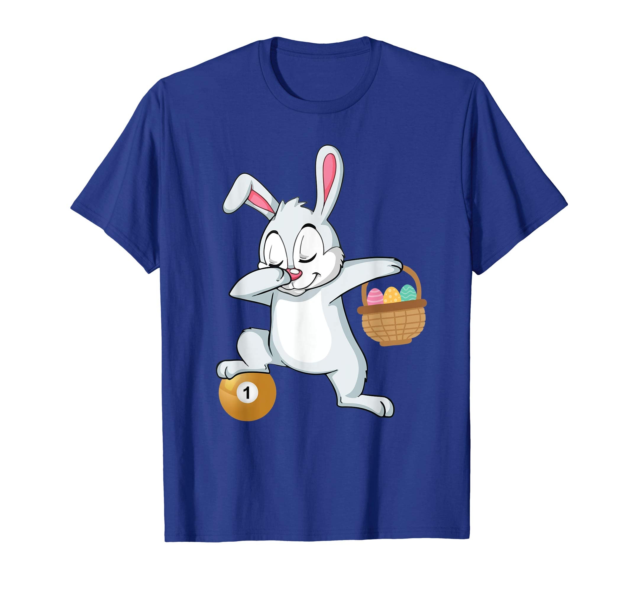 Bunny Rabbit With Easter Eggs Dabbing Playing Pool Shirt