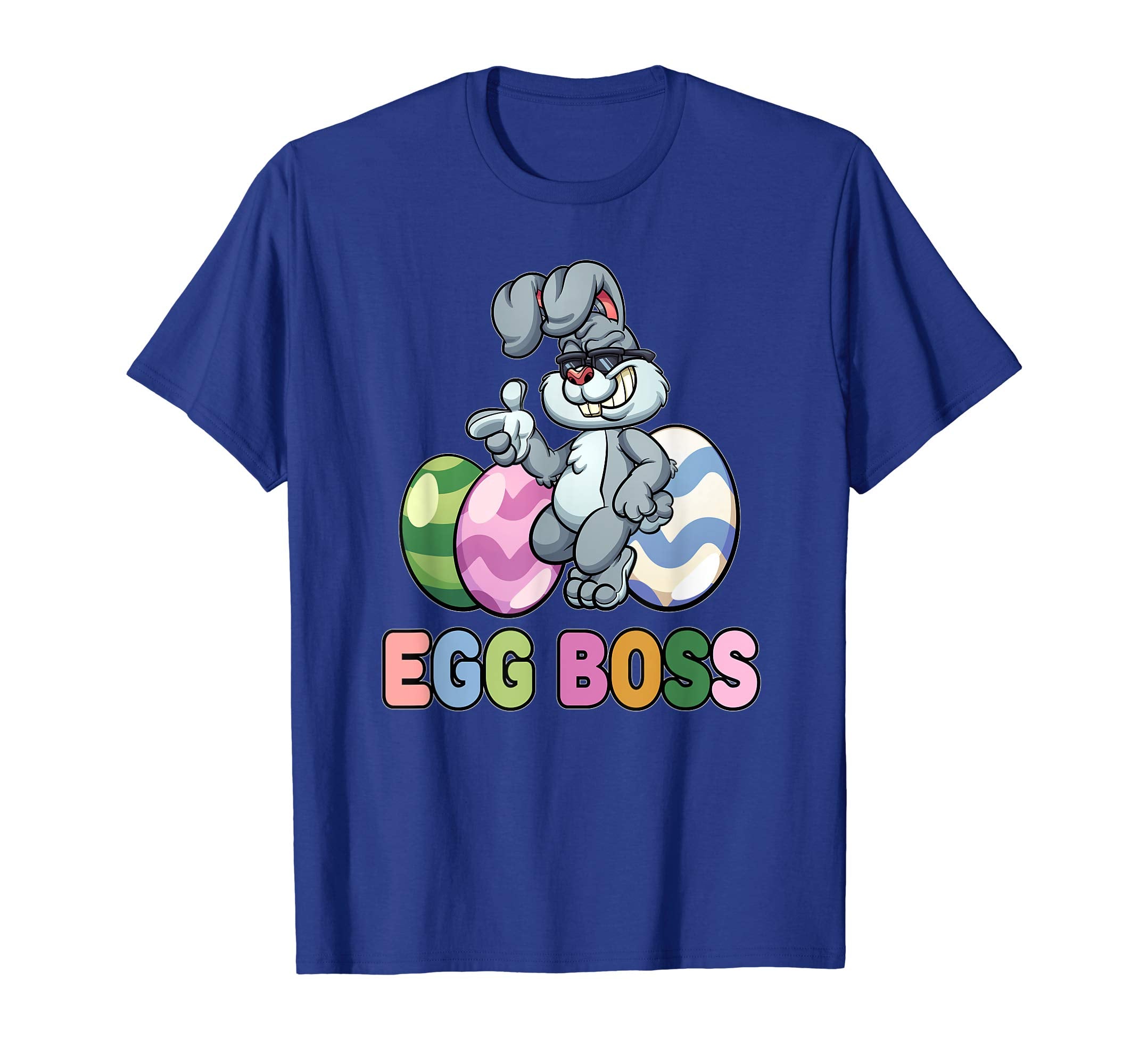 Egg Boss Easter Shirt For Kids Boys Girls Cool Easter Bunny
