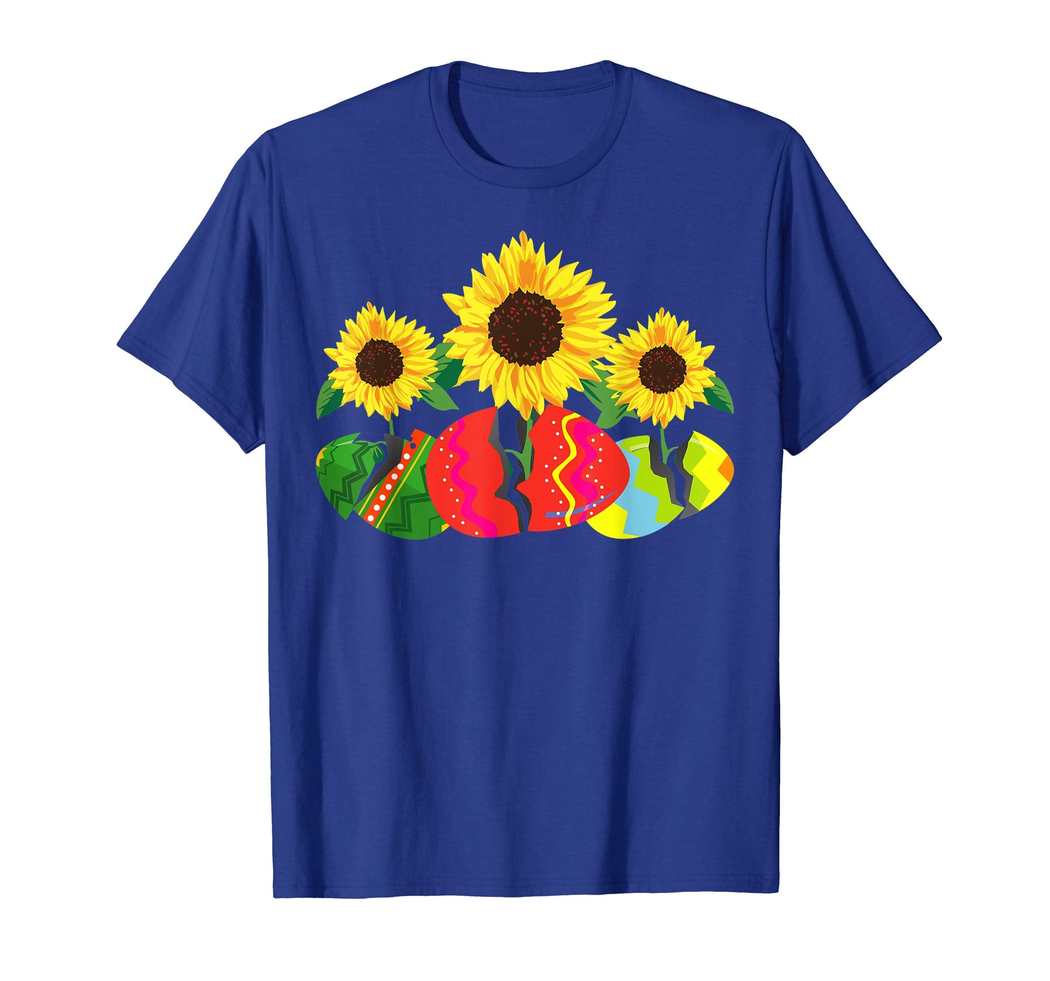 Hippie Sunflower In Easter Eggs Funny Easter Tshirt Gifts