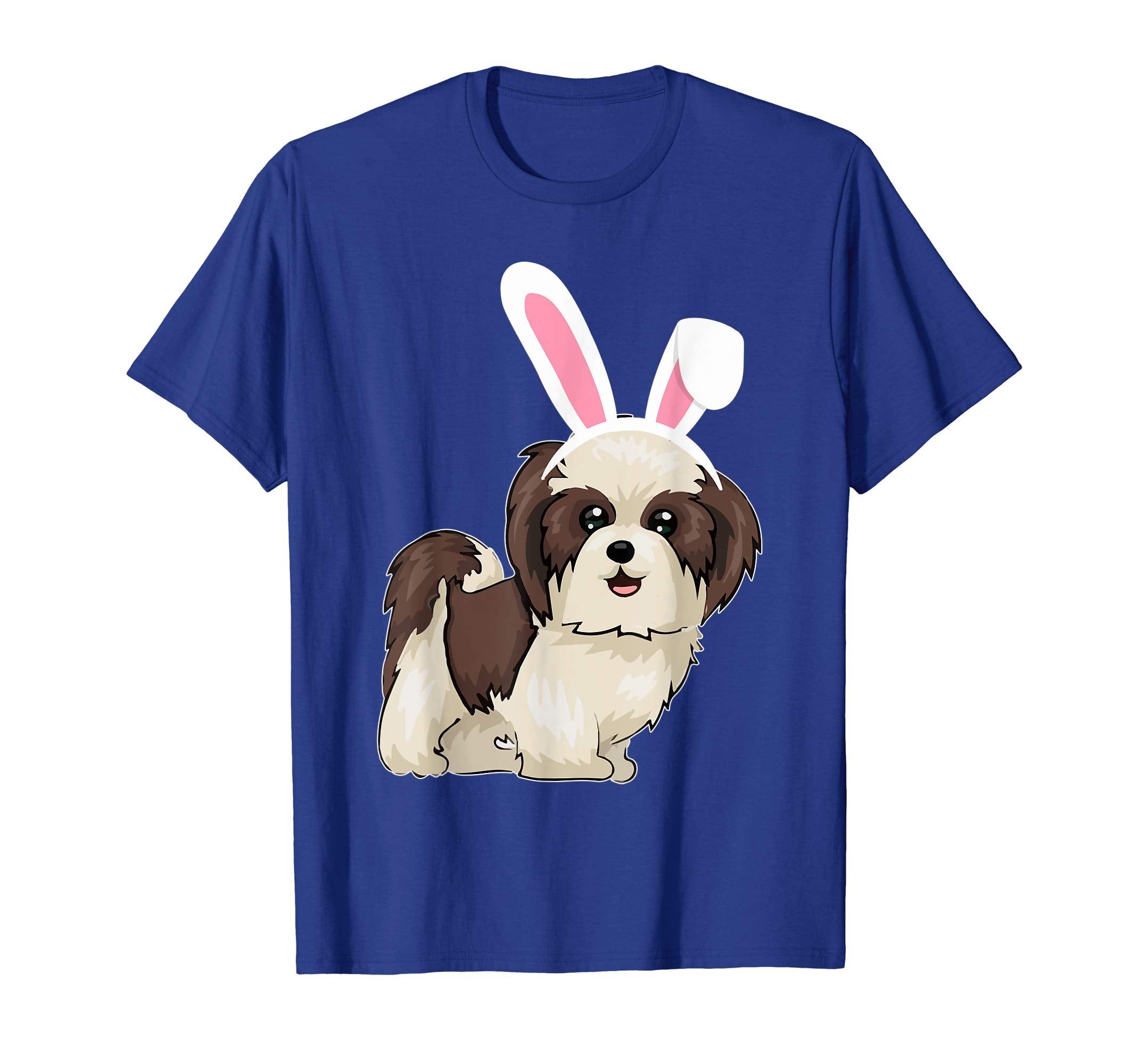 Shitzu Dog With Bunny Rabbit Hat Easter Happy Day Shirt