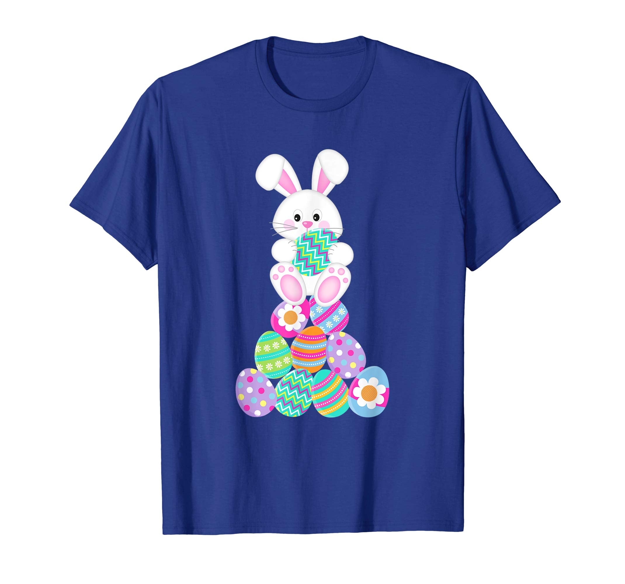 Happy Easter Shirt Cute Bunny &amp; Colorful Eggs Easter Gift