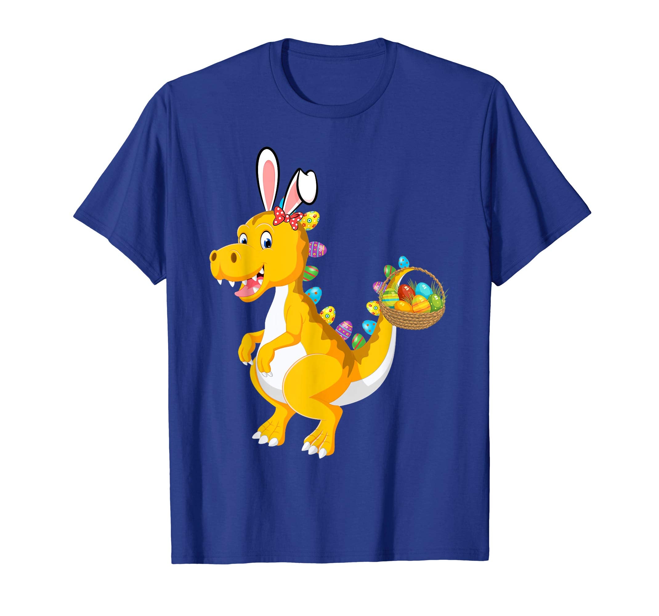 Funny Dinosaur T-rex Bunny with Eggs Easter T shirt