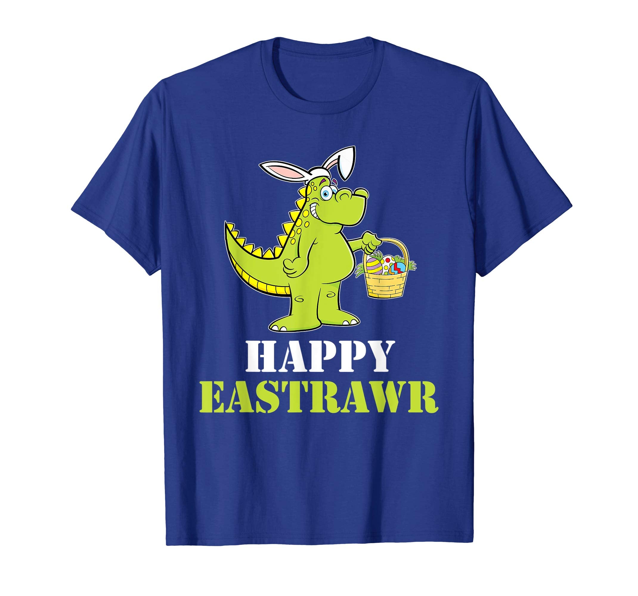 Happy Easter Bunny T-Rex Tee Dino Eggs Basket T-Shirts Gift
