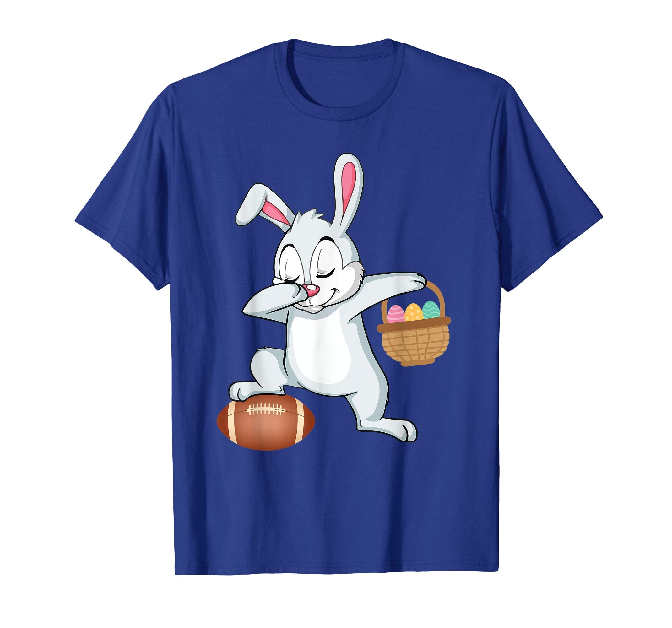Bunny Rabbit With Easter Eggs Dabbing Playing Football Shirt