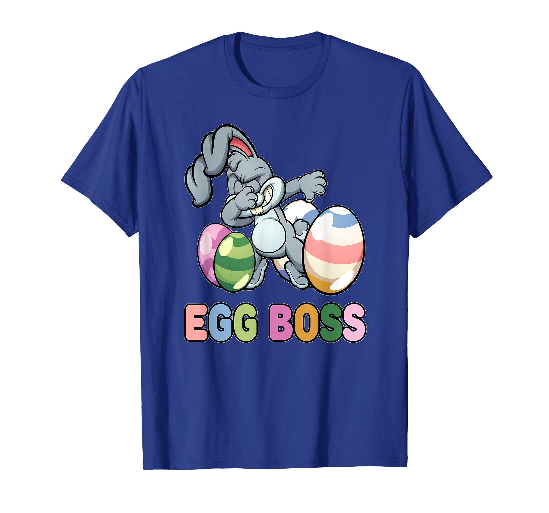 Egg Boss Easter Shirt For Kids Boys Dabbing Easter Bunny