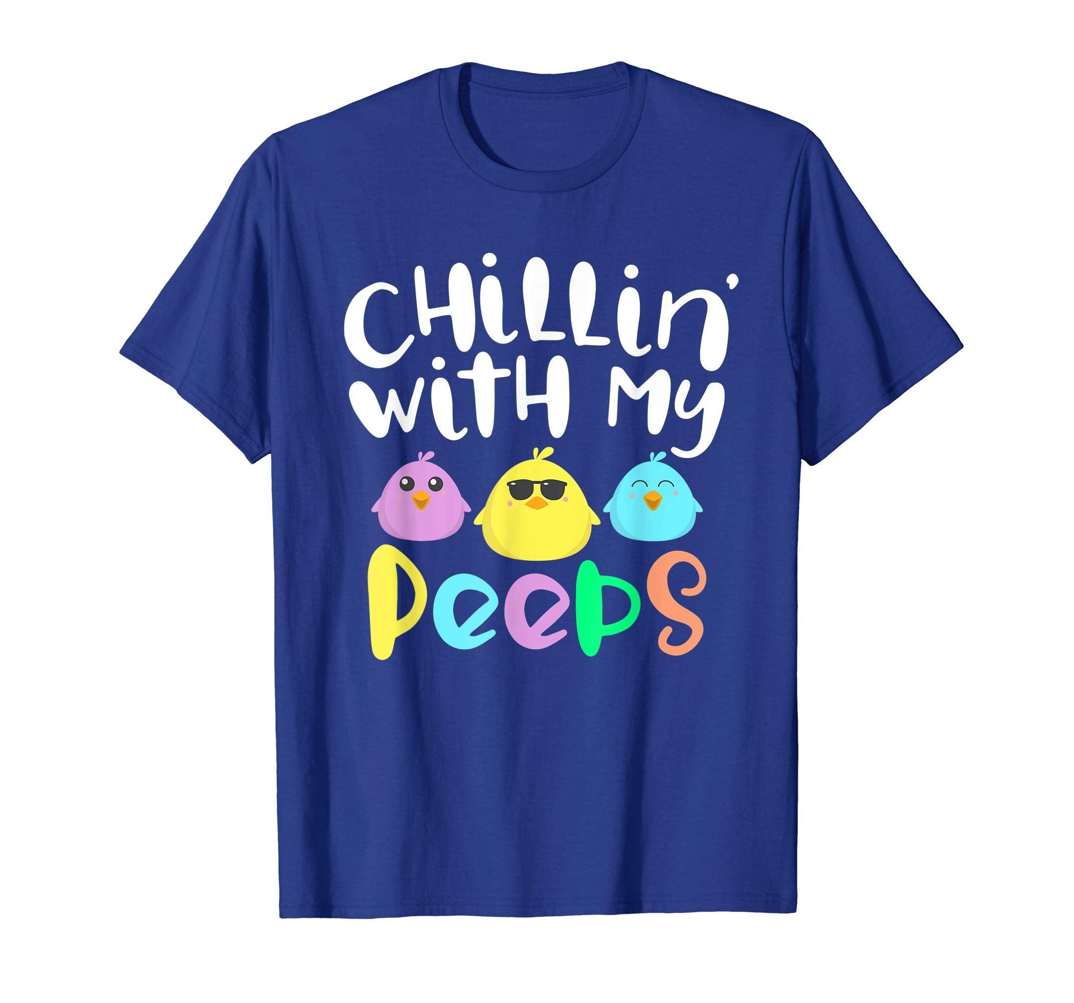 Chillin With My Peeps Happy Easter Kids Boys Girls T Shirt