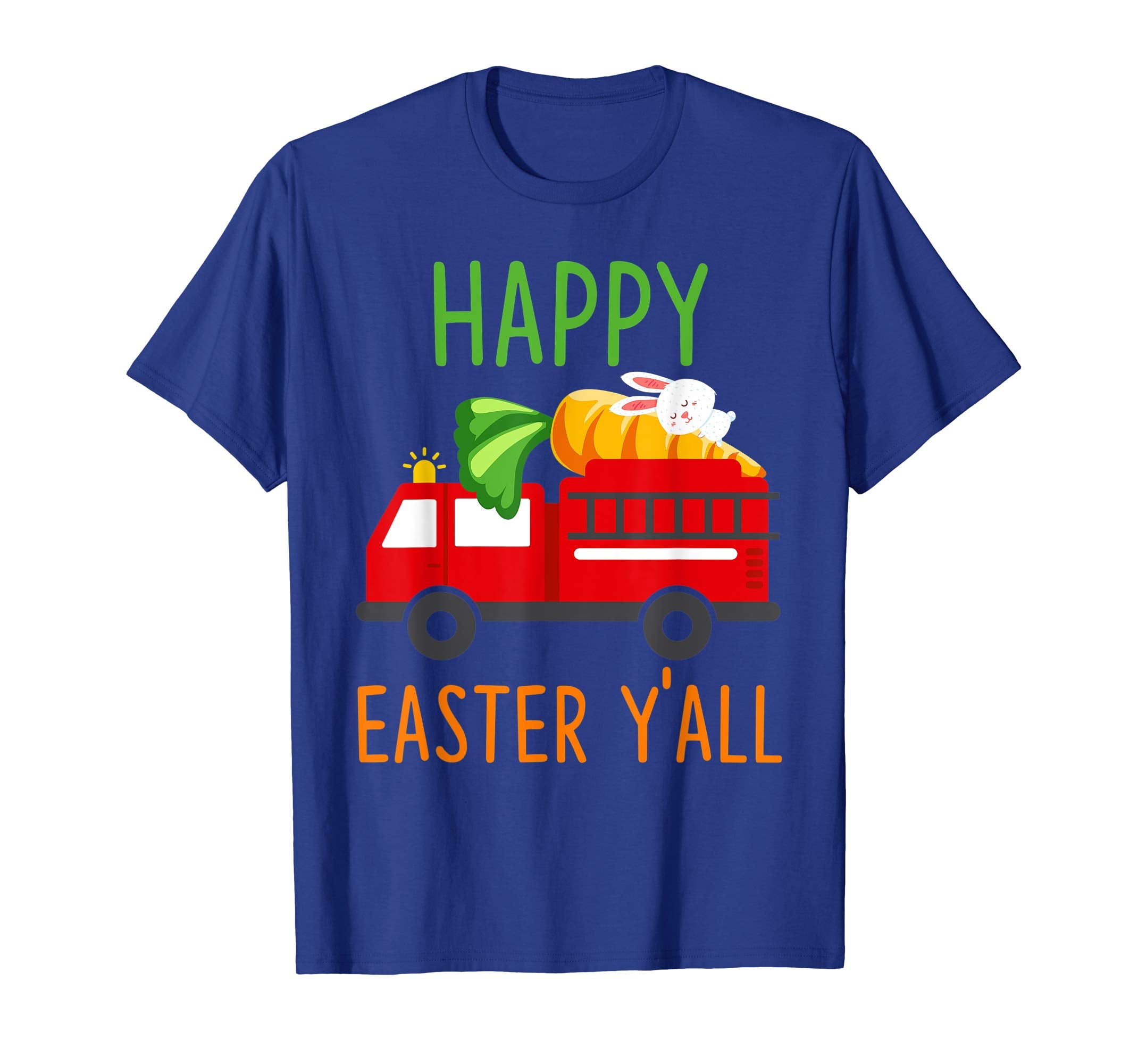 Firefighter-Truck Happy-Easter-Y'all T-shirt