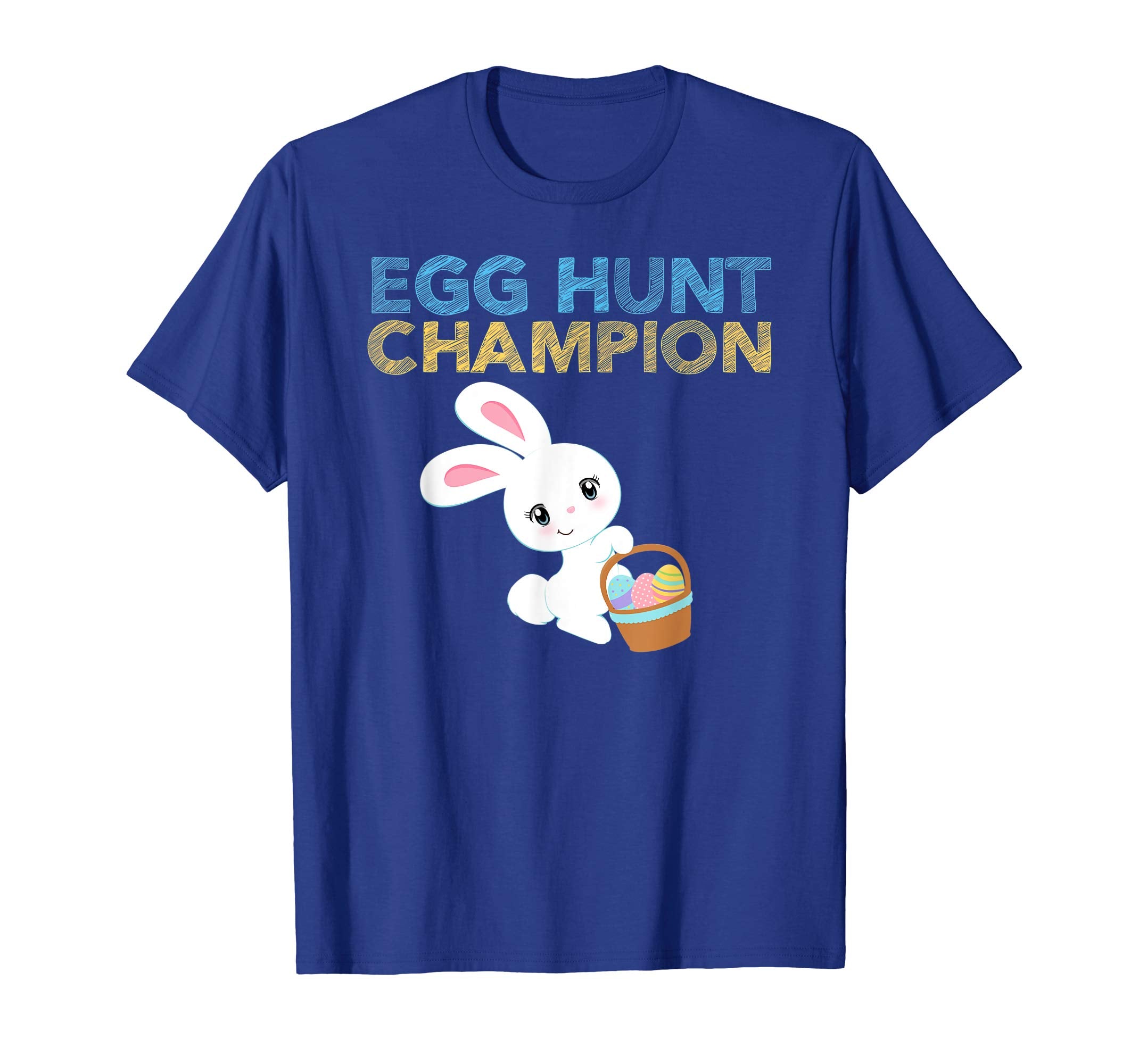 EASTER EGG HUNT CHAMPION Bunny T-Shirt Girls Kids Toddlers