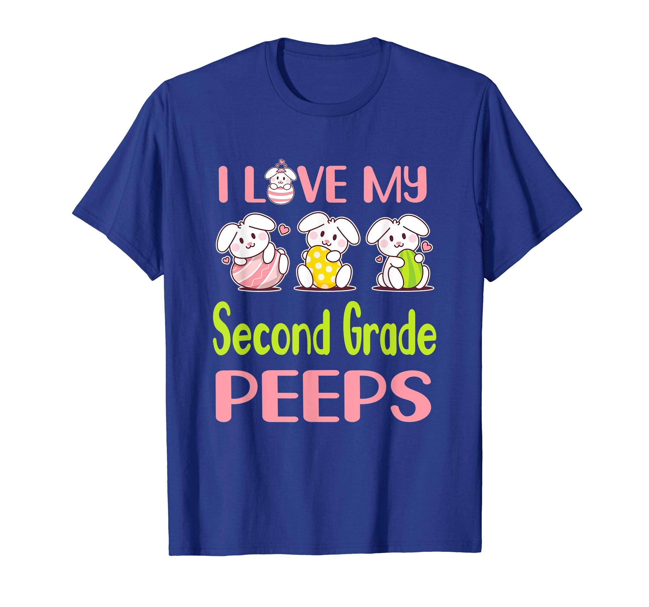 I Love My Second Grade Peeps Happy Easter Teacher Shirt